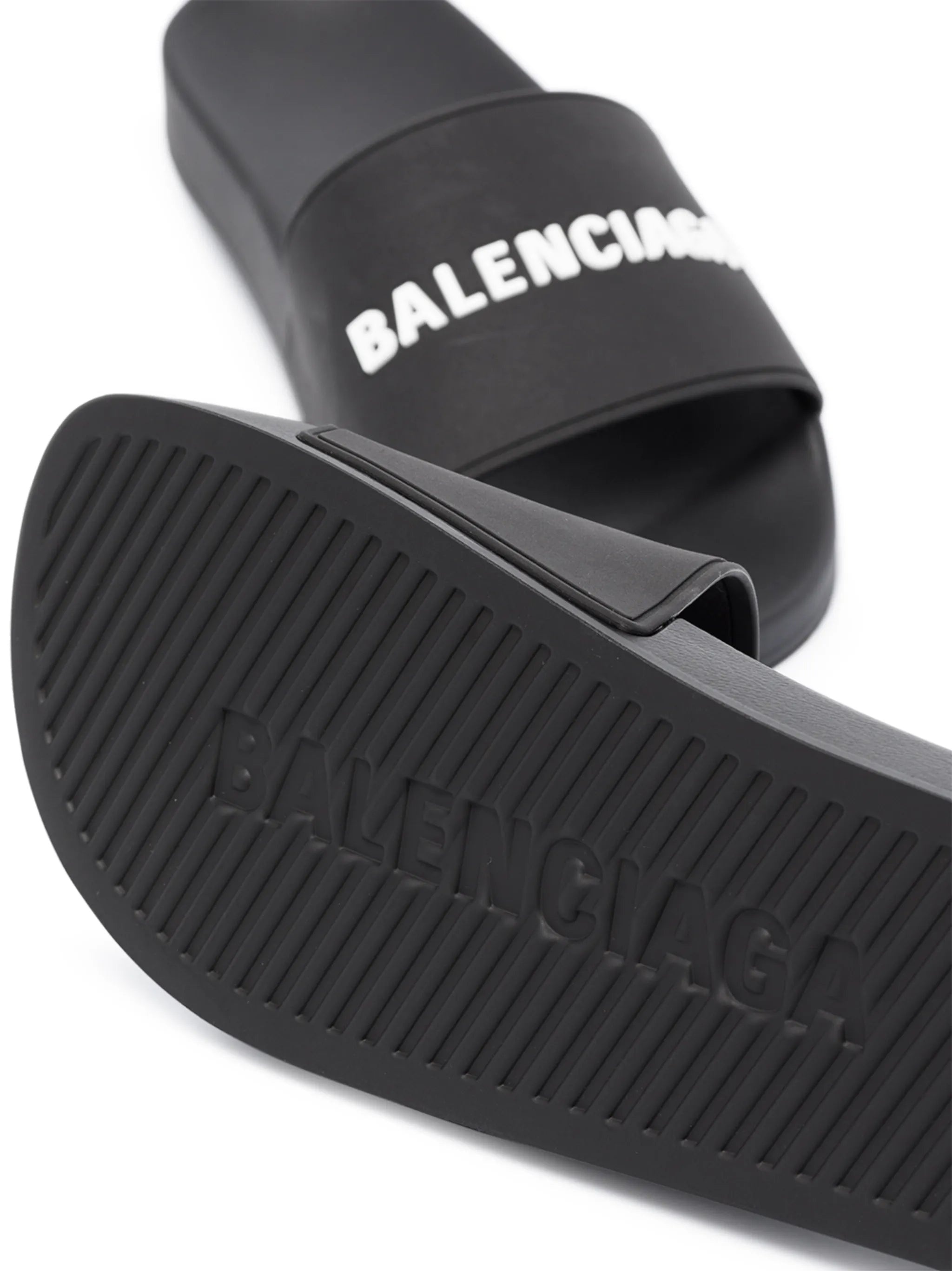Balenciaga Logo-embossed Pool Slides - 3