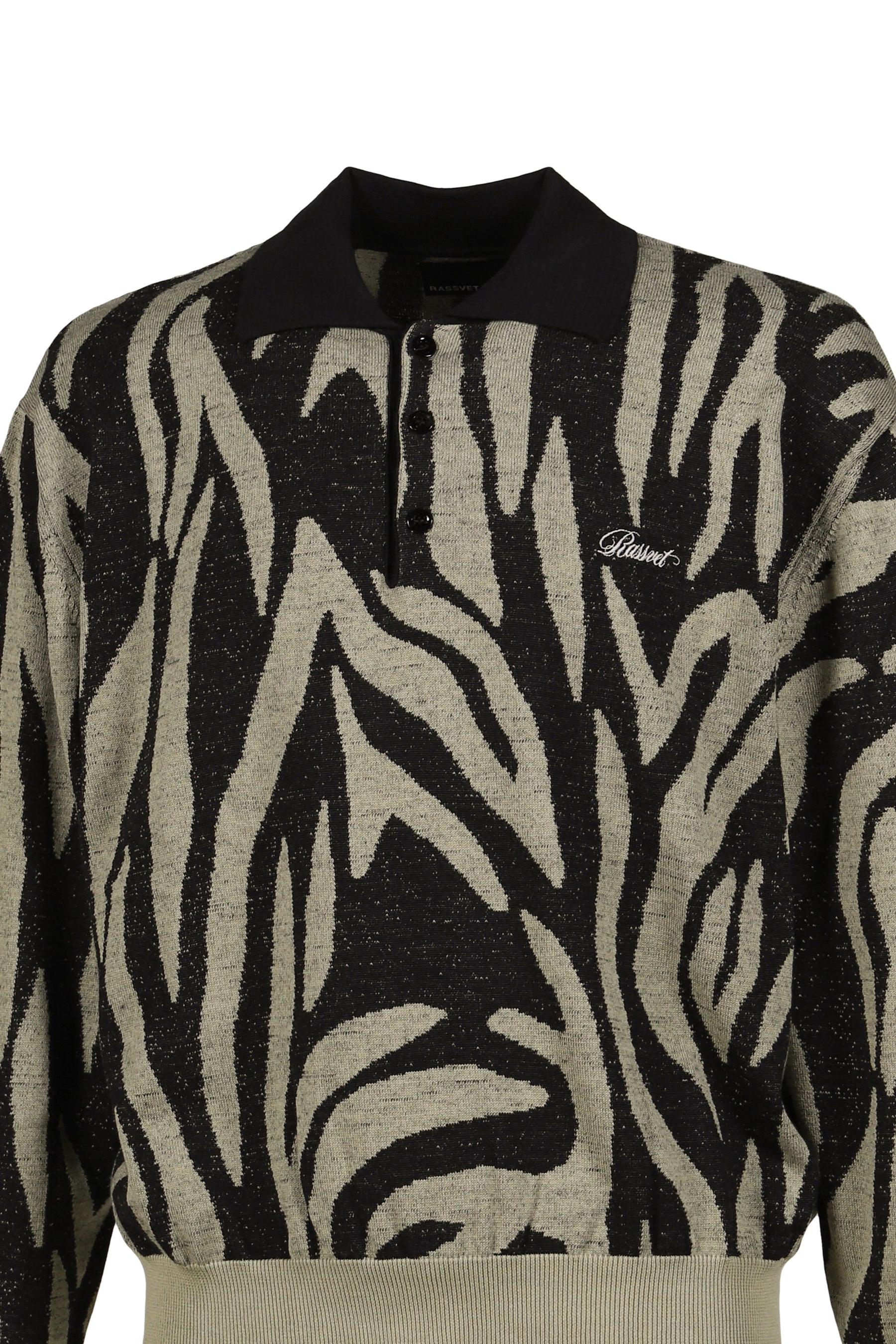 SAFARI LS KNIT POLO / GRY GRN - 4