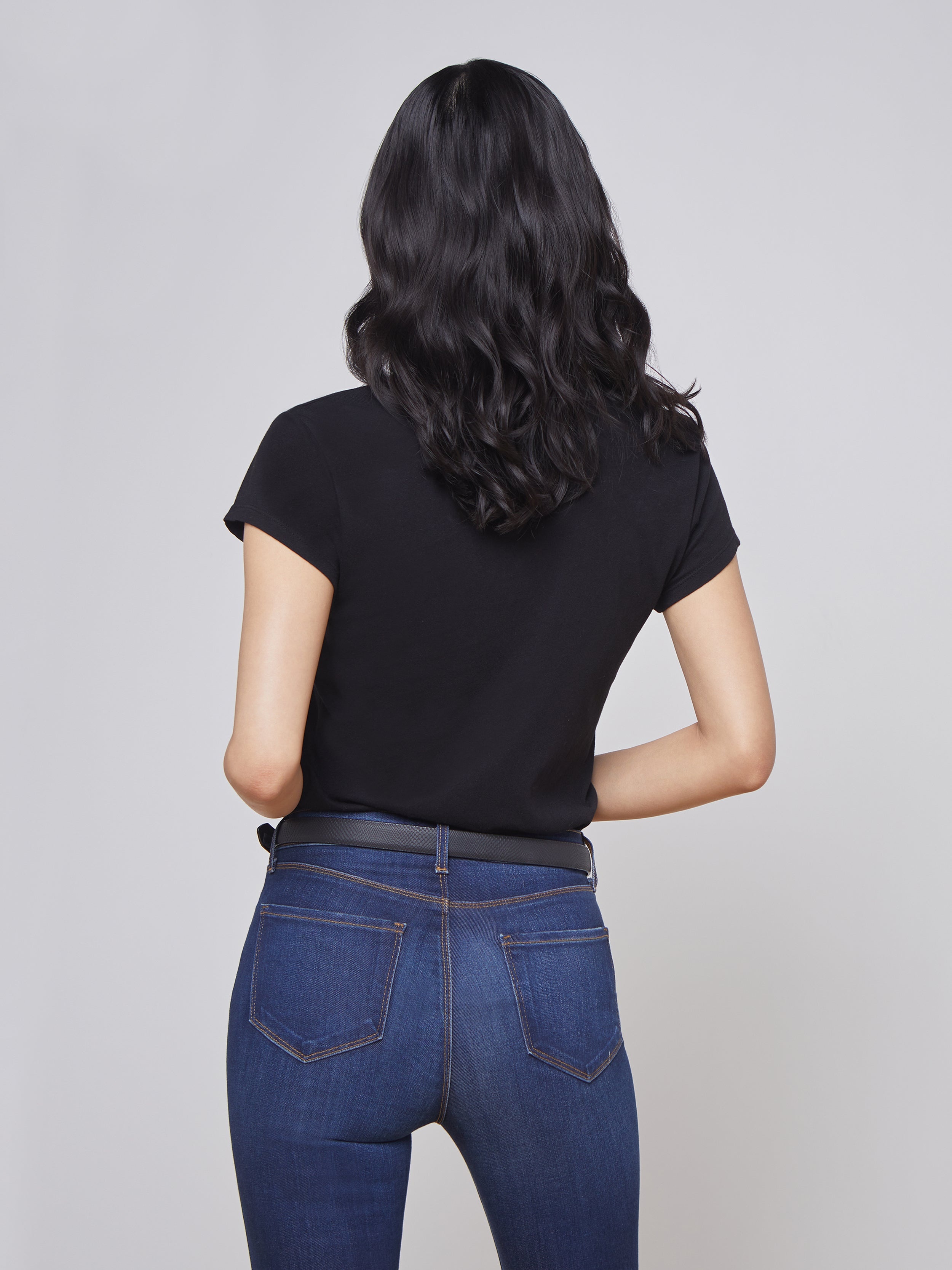 Becca Cotton V-Neck Tee - 4