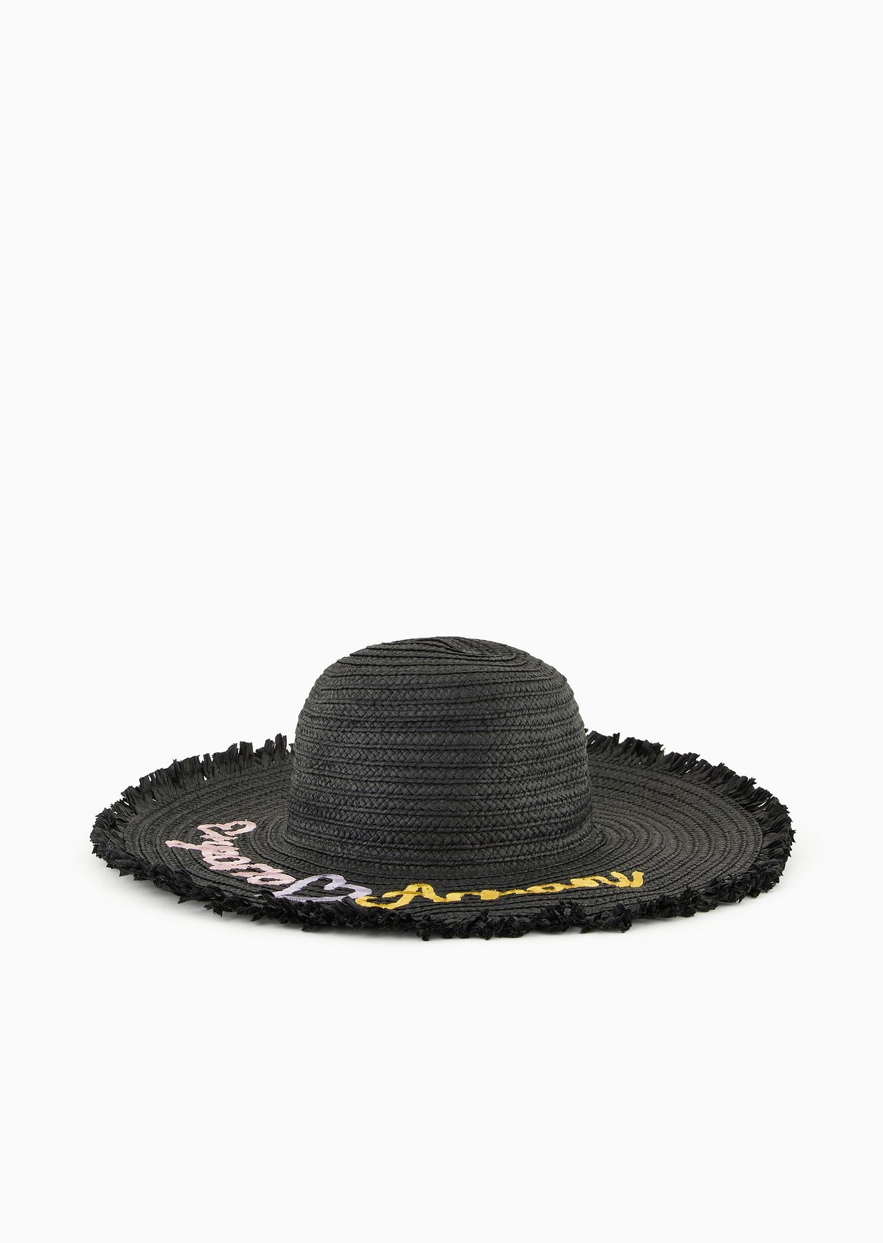 Beachwear fedora hat in paper yarn with logo embroidery - 2