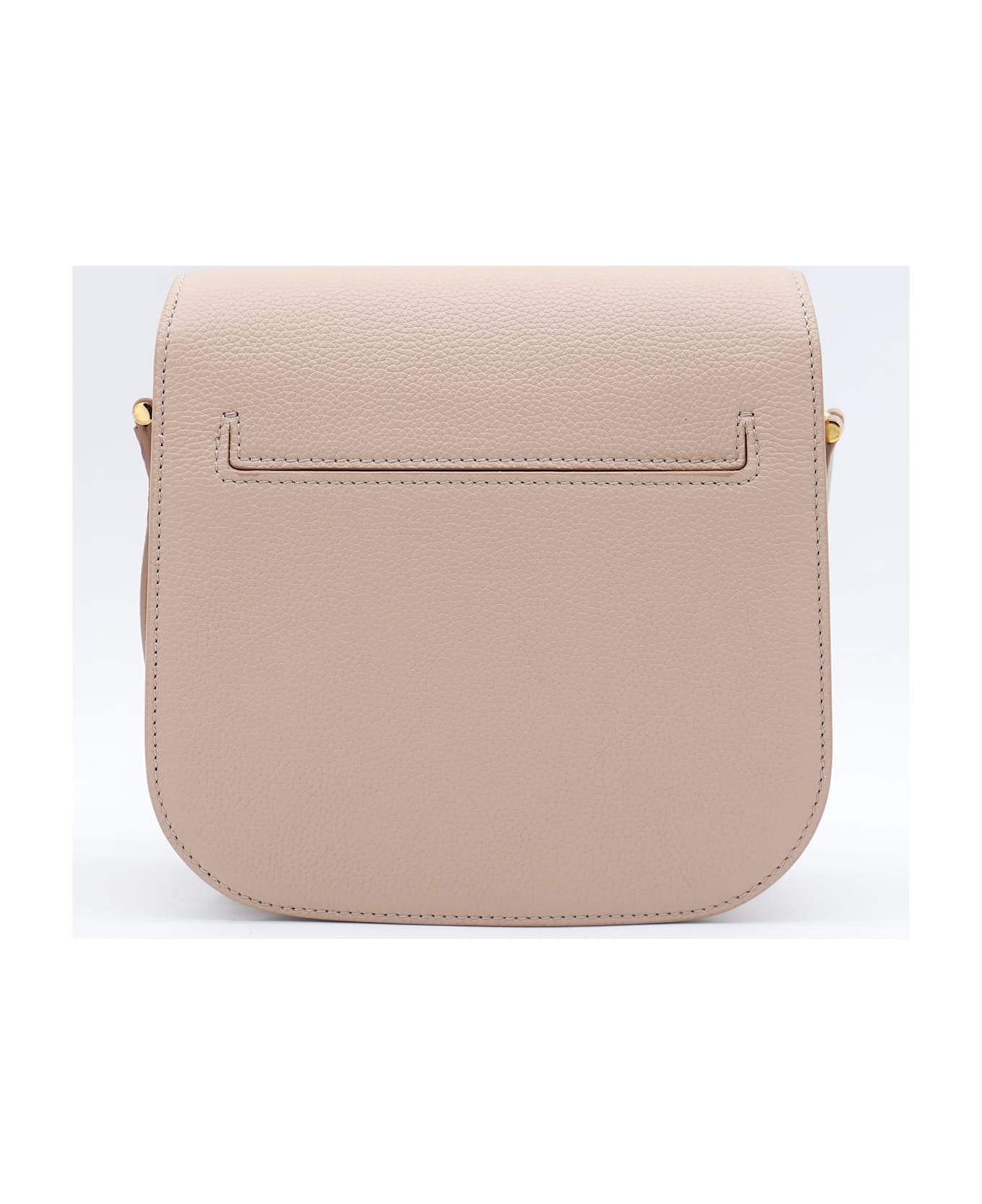 Light Beige Leather Crossbody Bag - 2