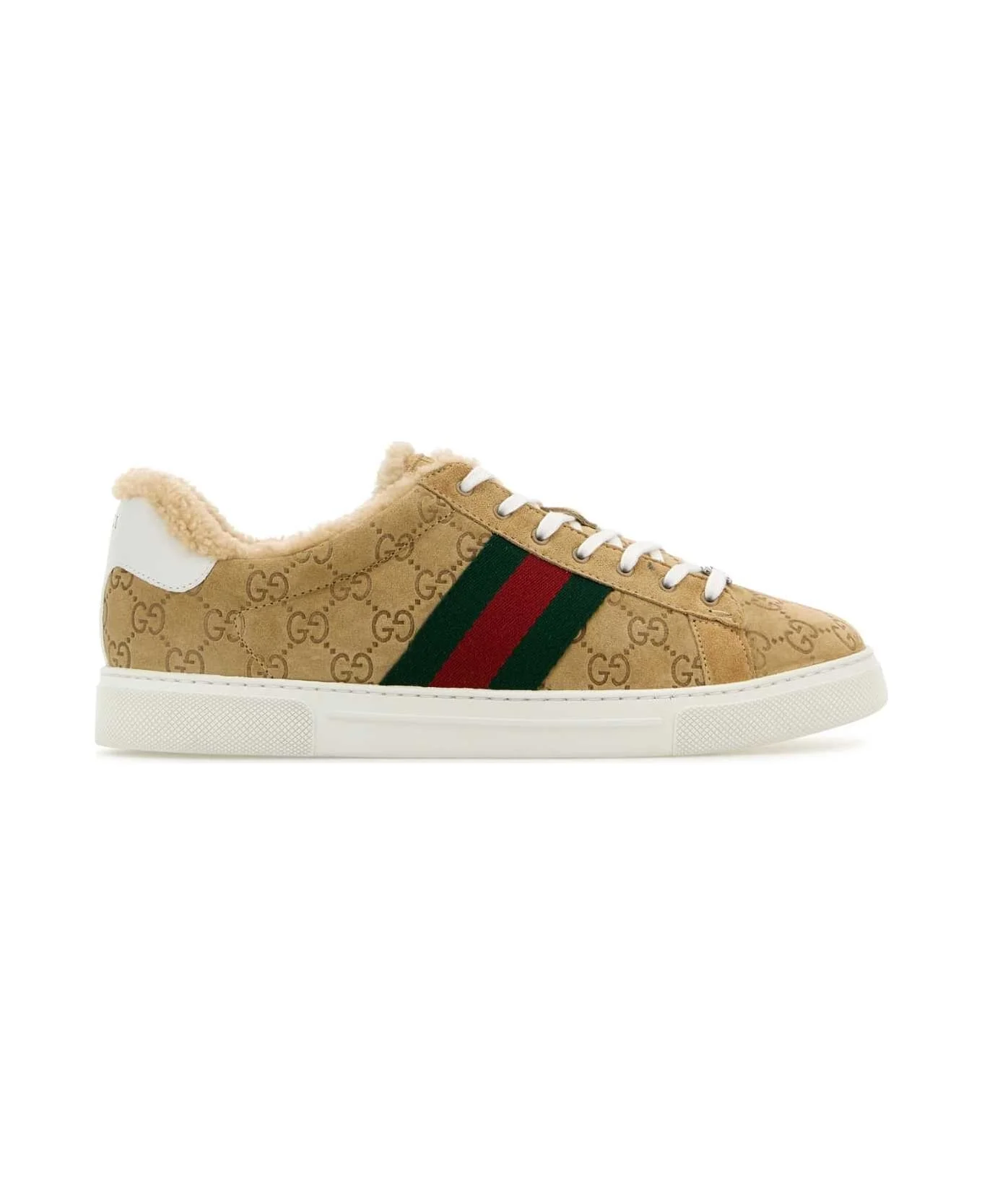 Camel Suede Ace Sneakers - 1