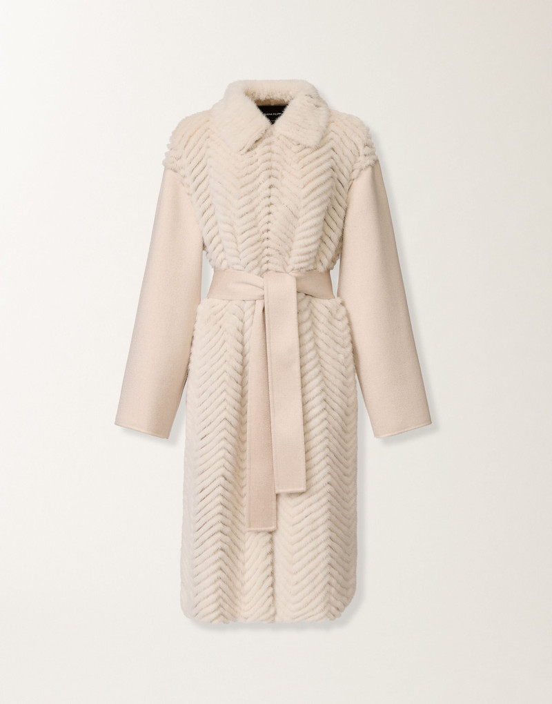 Mink chevron coat 1
