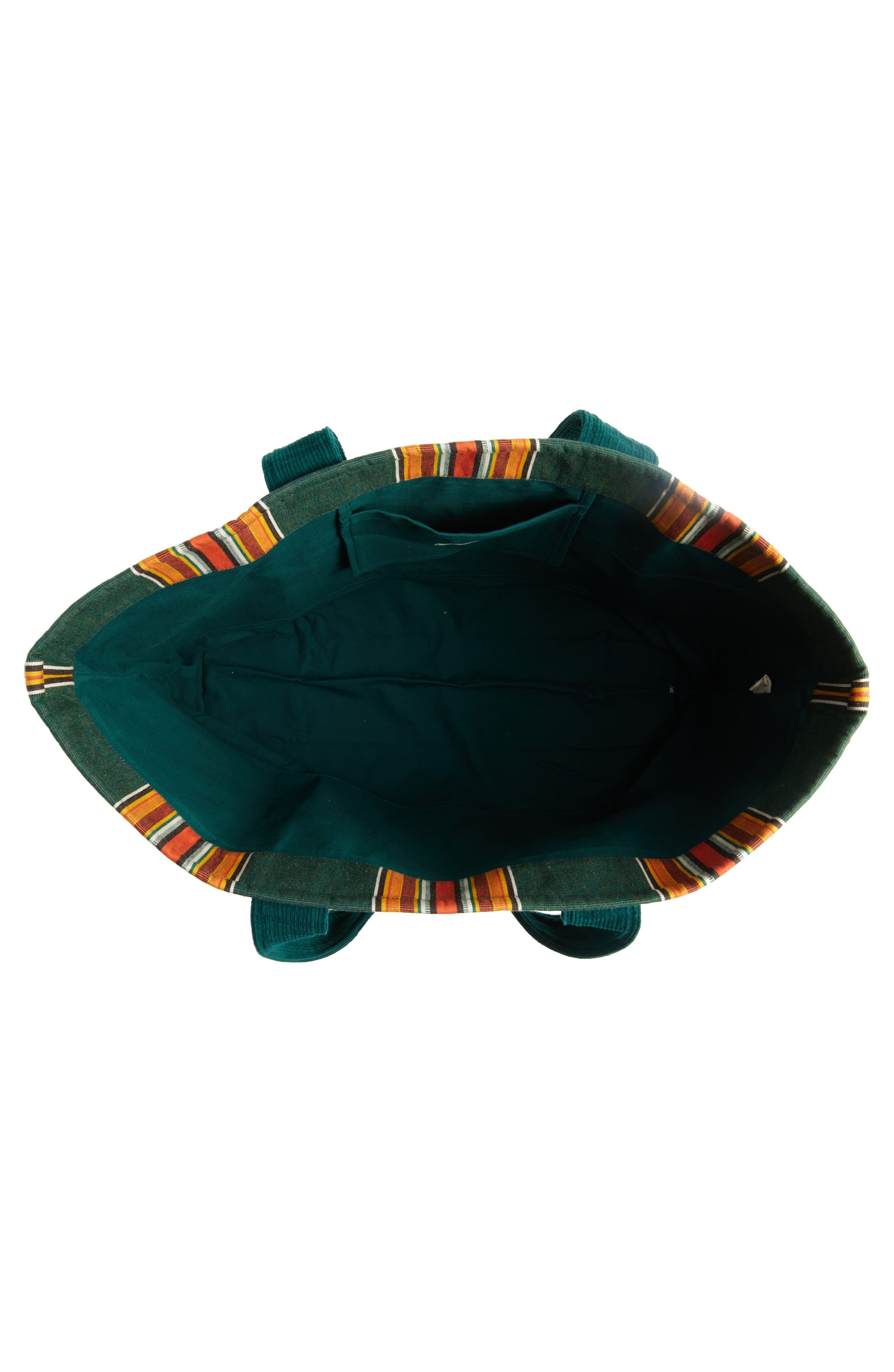 Bode Parakeet Stripe Canvas & Corduroy Tote in Green Multi at Nordstrom - 4