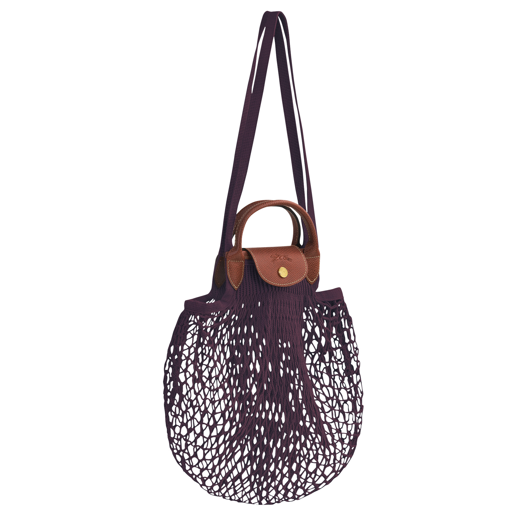 Le Pliage Filet L Mesh bag Eggplant - Canvas - 3