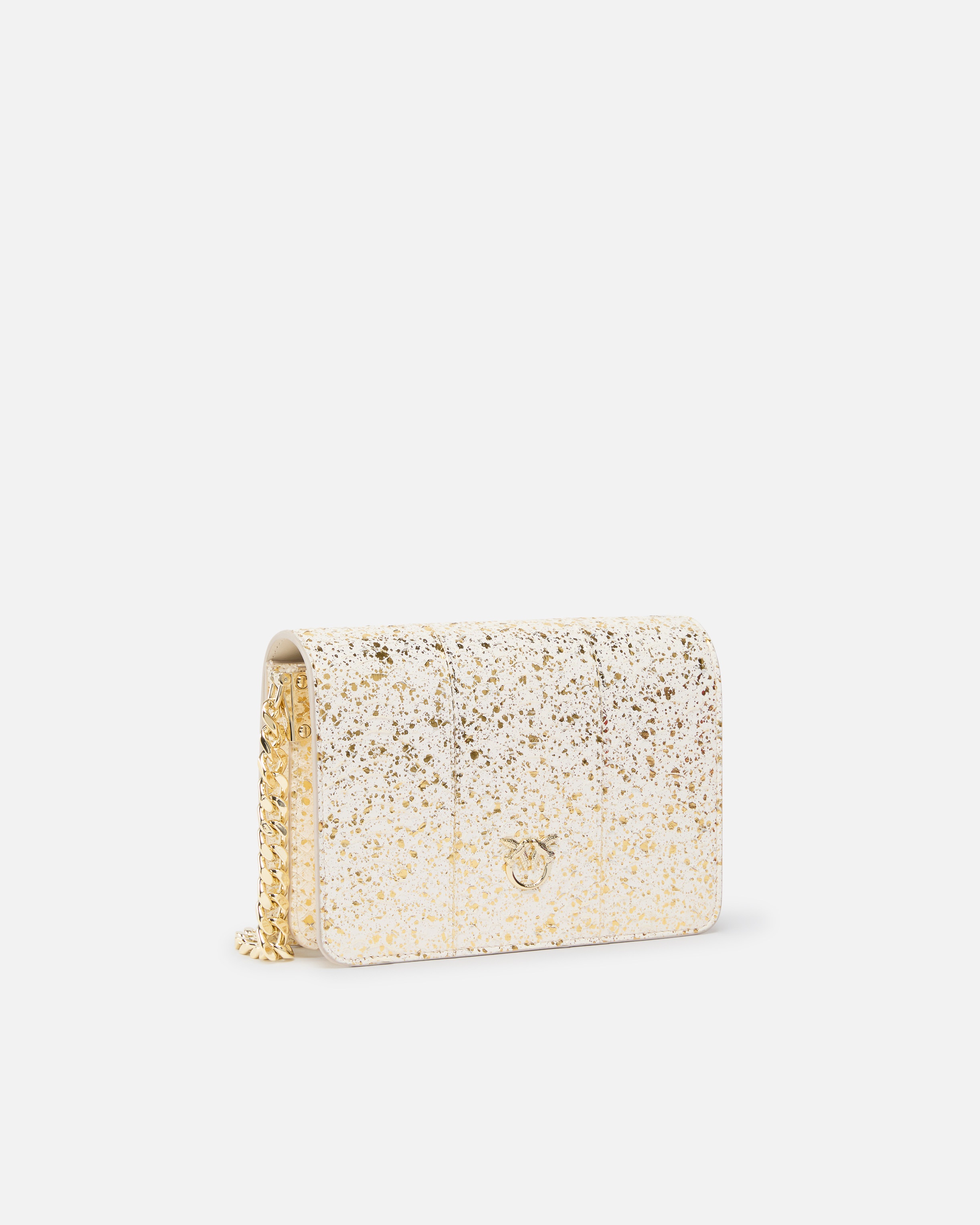 MINI LOVE BAG CROSSBODY BAG IN LAMINATED REPTILE PINKO GALLERIA. - 2