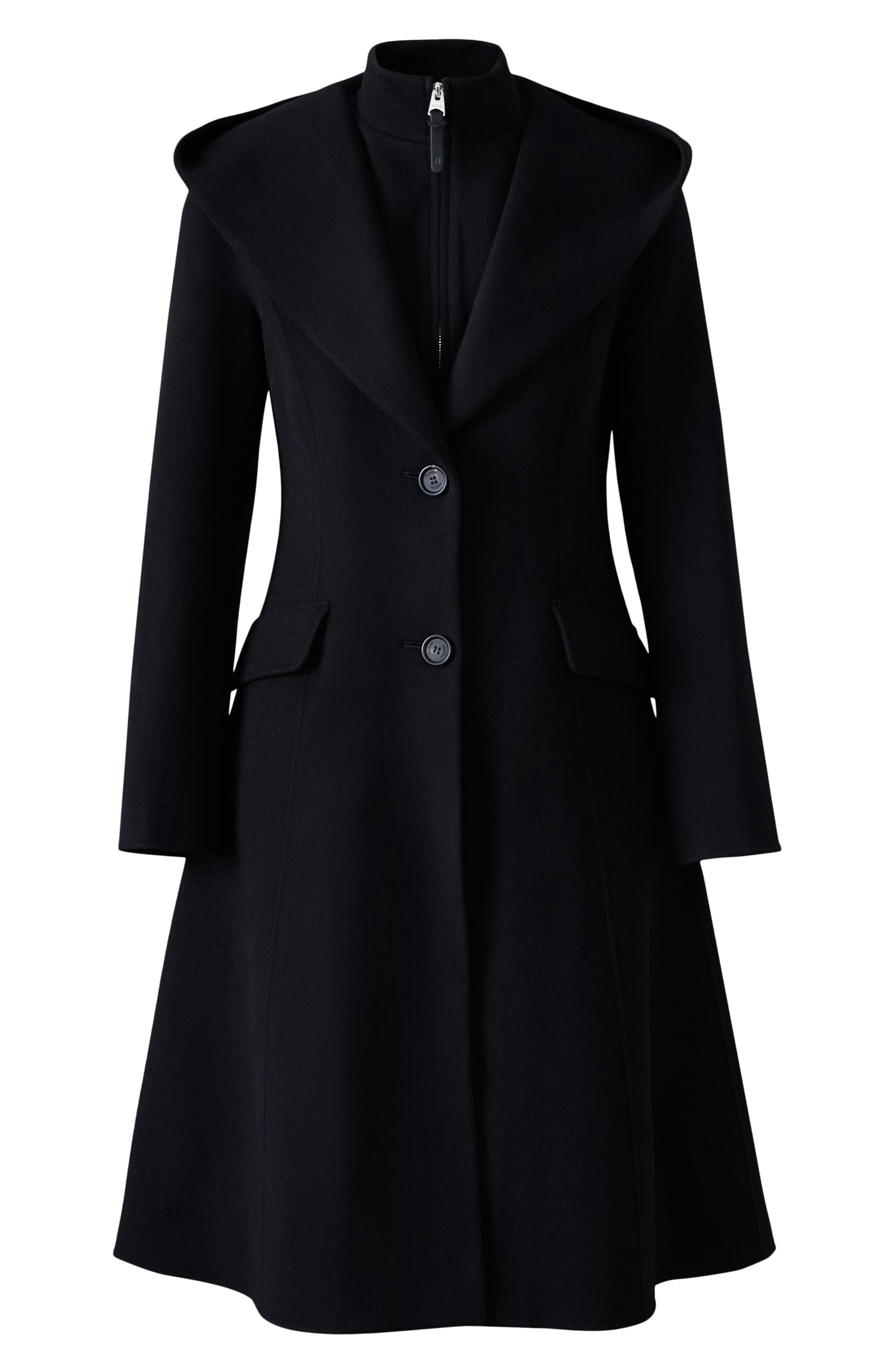 Mackage Hooded Coat with Removable Bib in Black at Nordstrom - 5