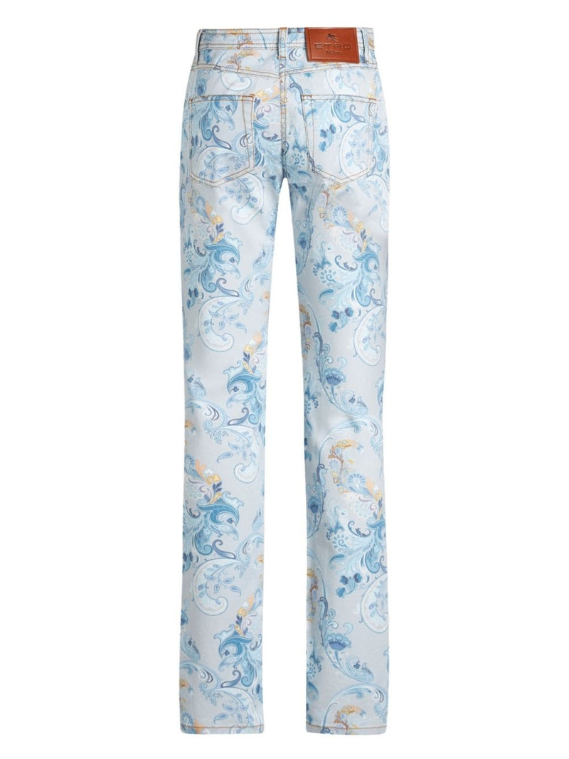 Etro paisley-print jeans outlook