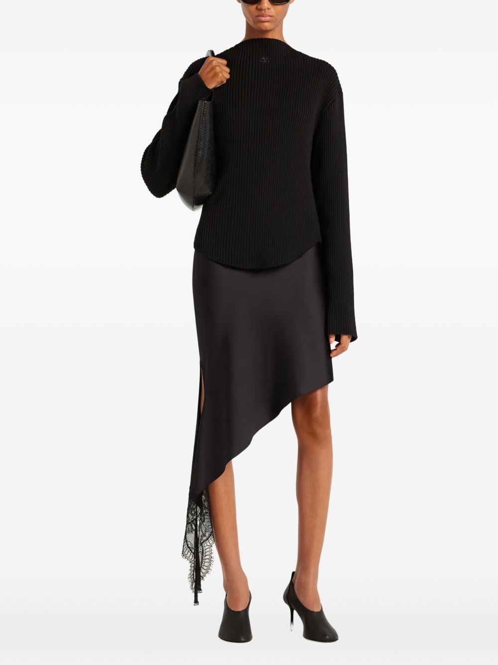slash-neck sweater - 5