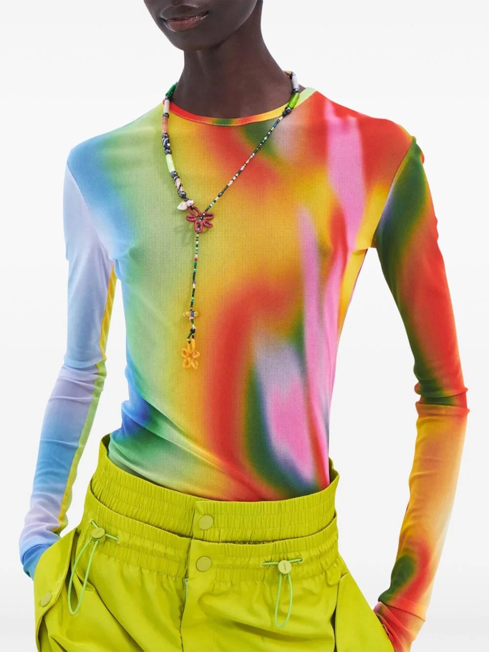 Rainbow Heatwave Mesh Top - 2