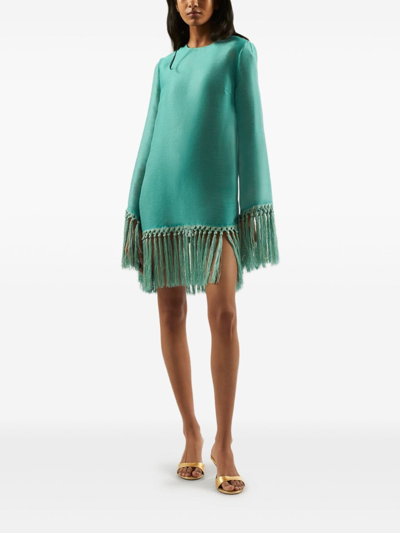 Taller Marmo Claudia fringe-trim mini dress outlook