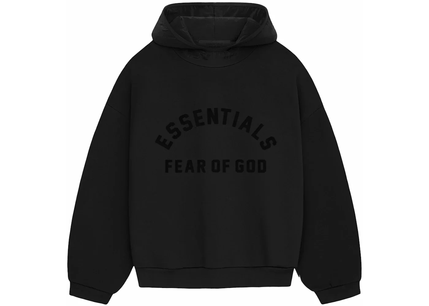 Fear of God Essentials Nylon Fleece Hoodie Jet Black/Jet Black - 1