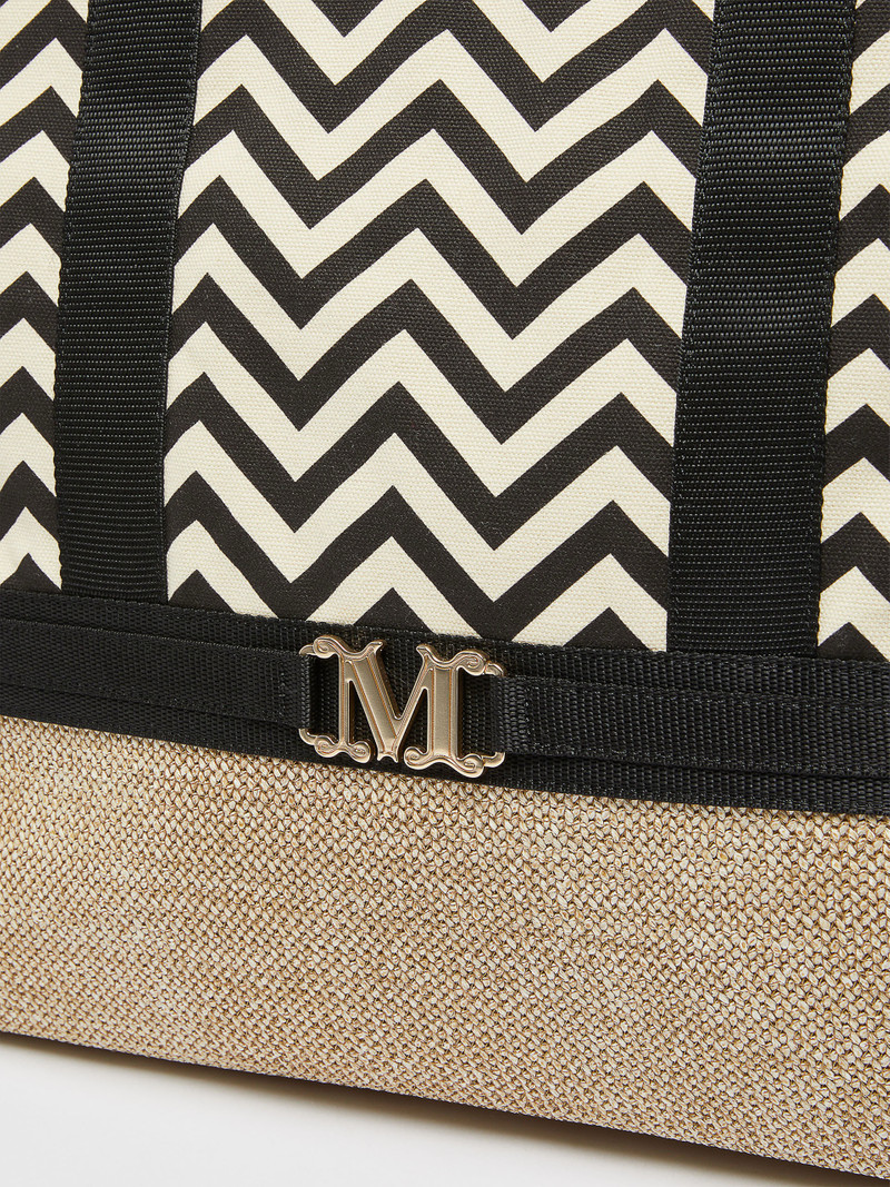 NINFE Printed canvas shopper bag 6