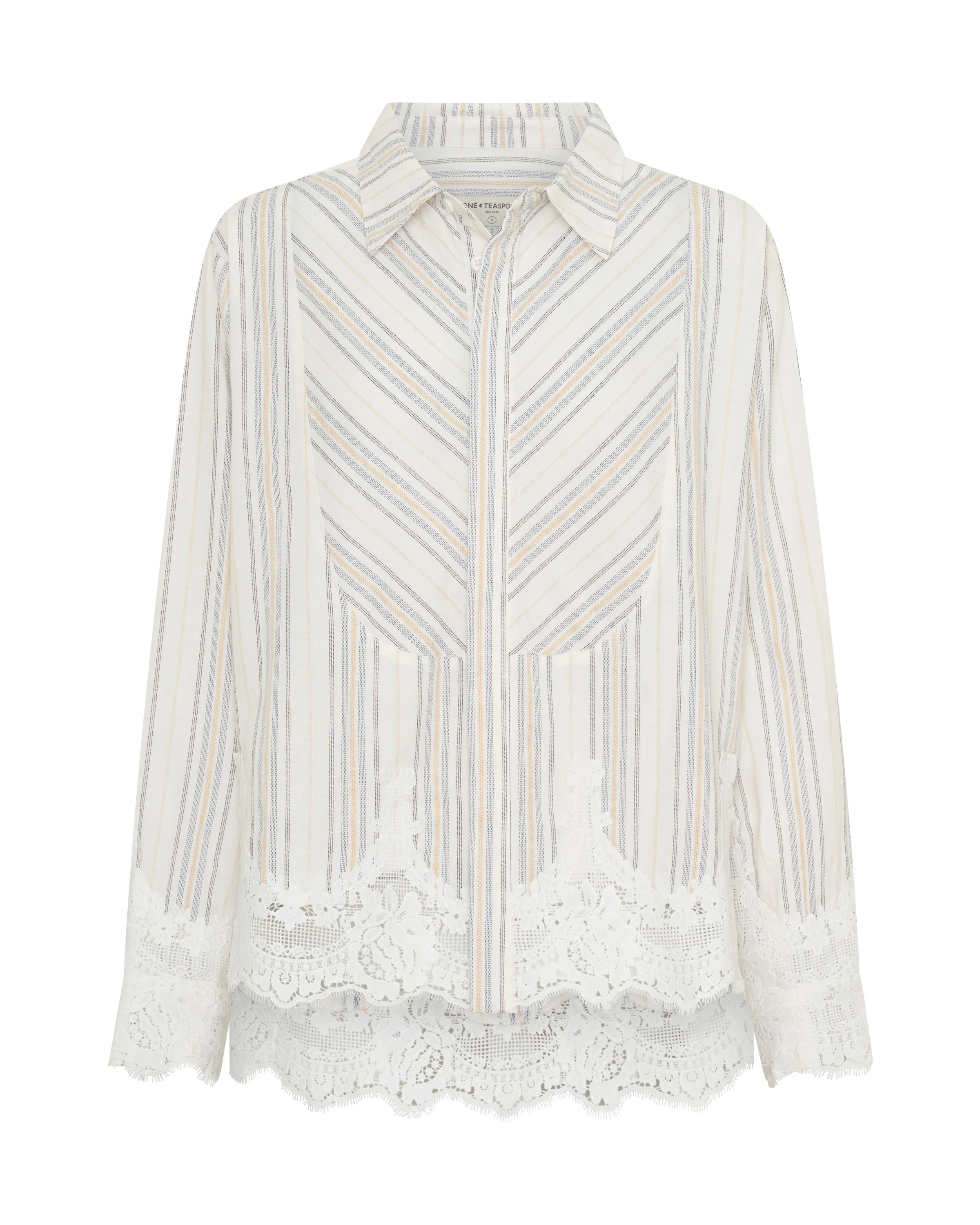 Moonlight Prairie Tuxedo Shirt - White Stripe - 1