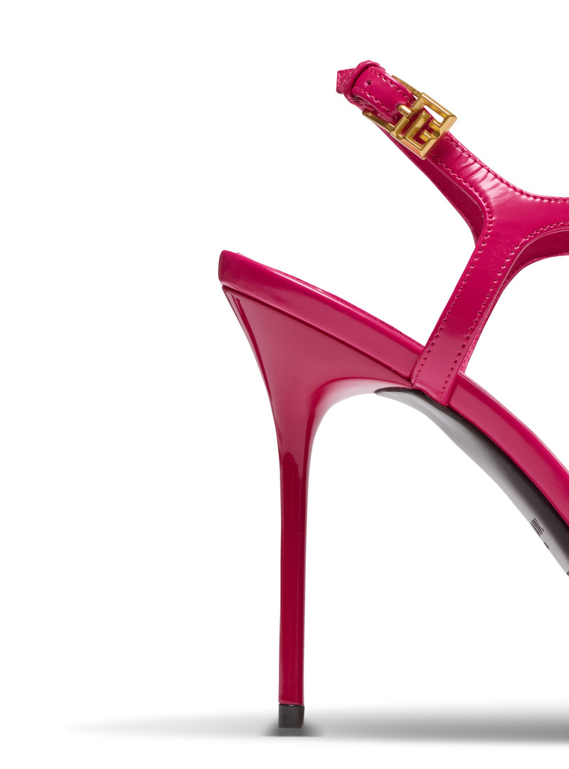 Balmain Sync sandals in shiny lambskin outlook