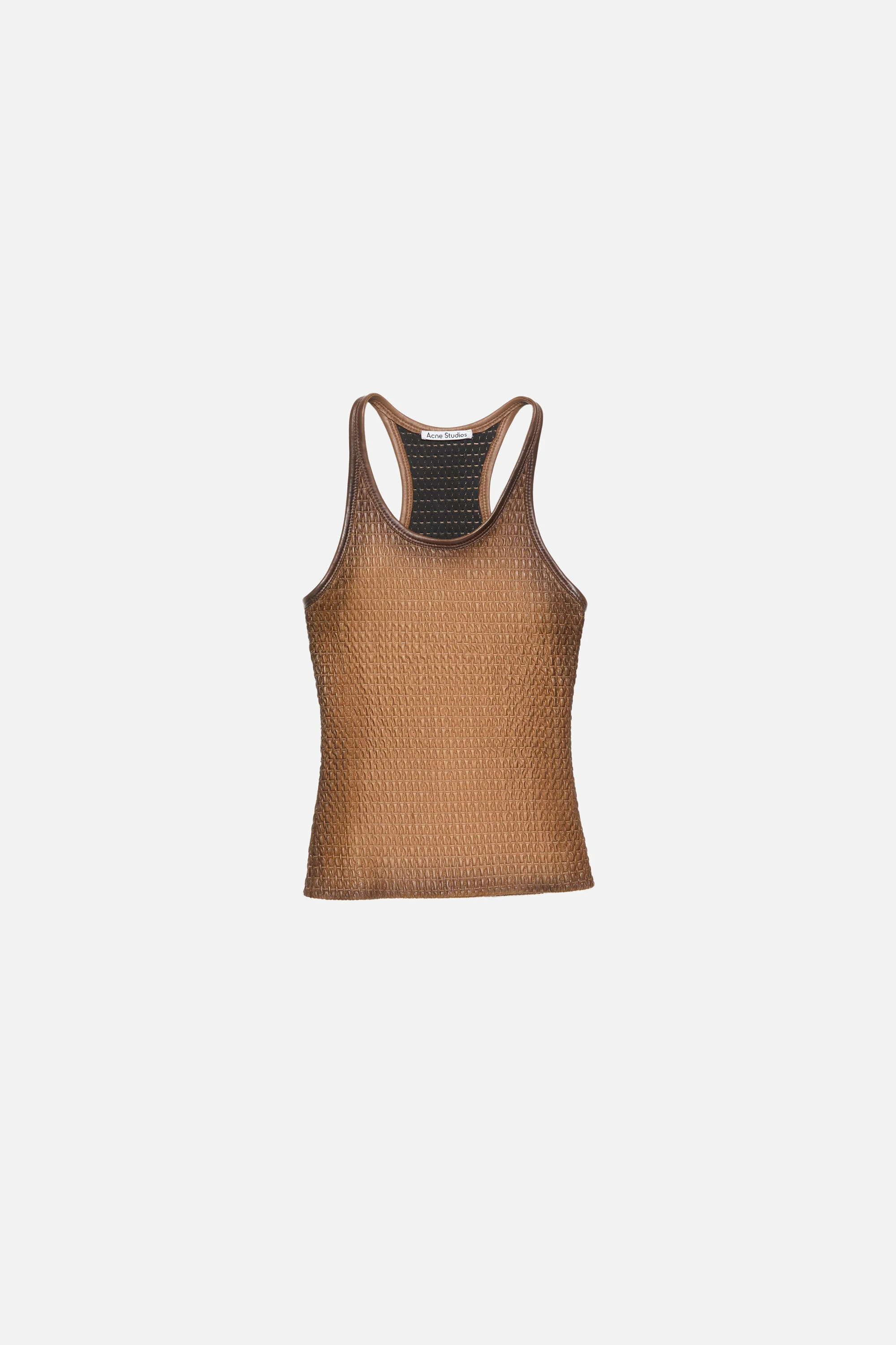 Leather tanktop - Brown sugar - 1