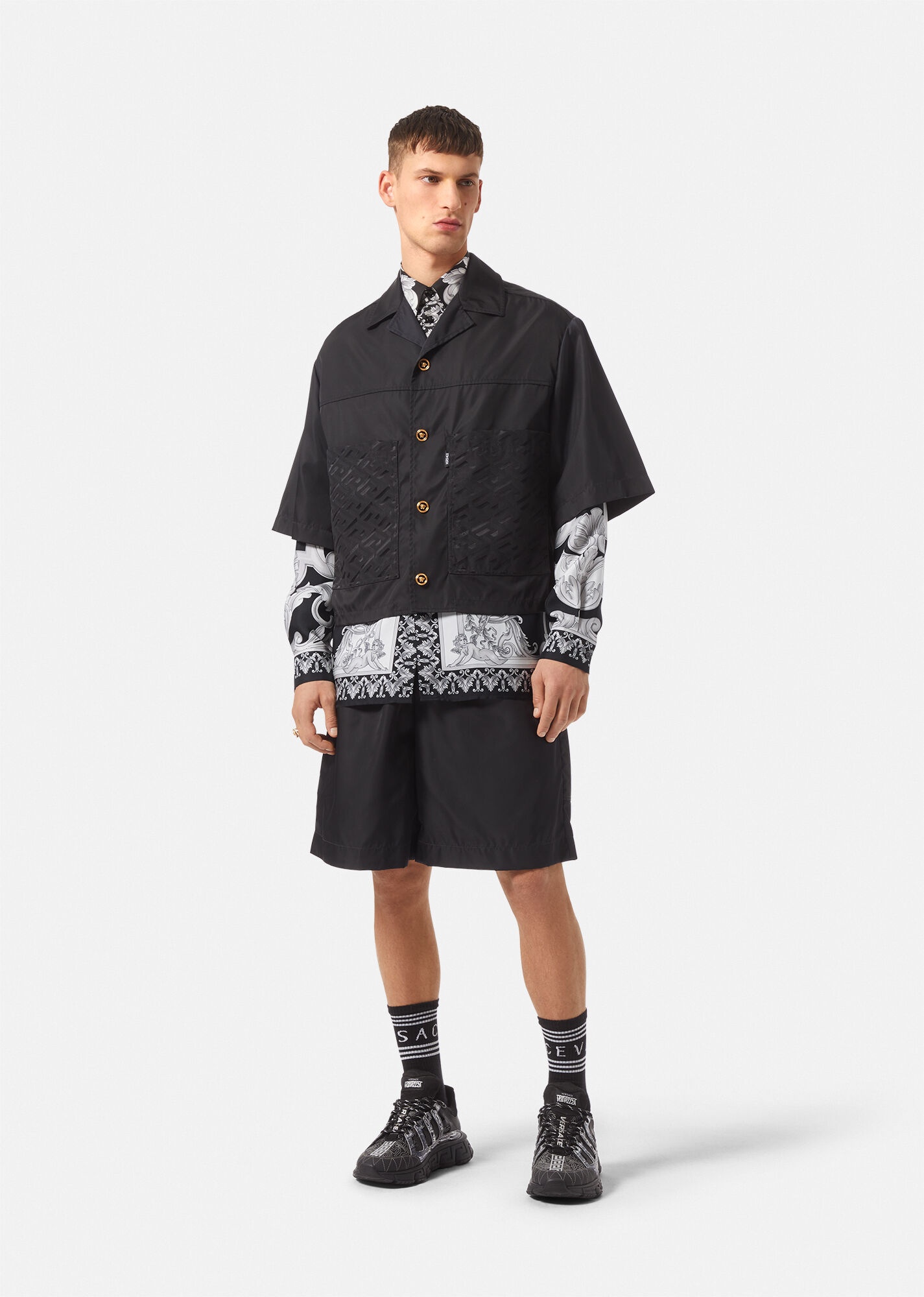 Silver Baroque Silk Shirt - 2