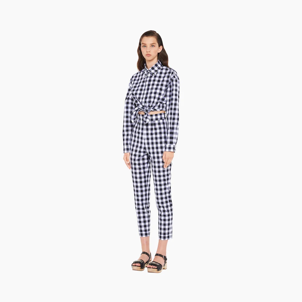 Gingham check pants - 4