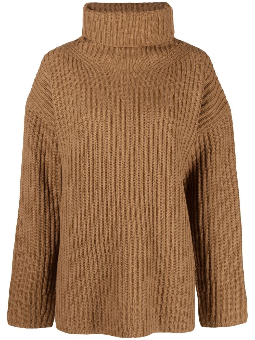 ribbed roll neck jumper - 1