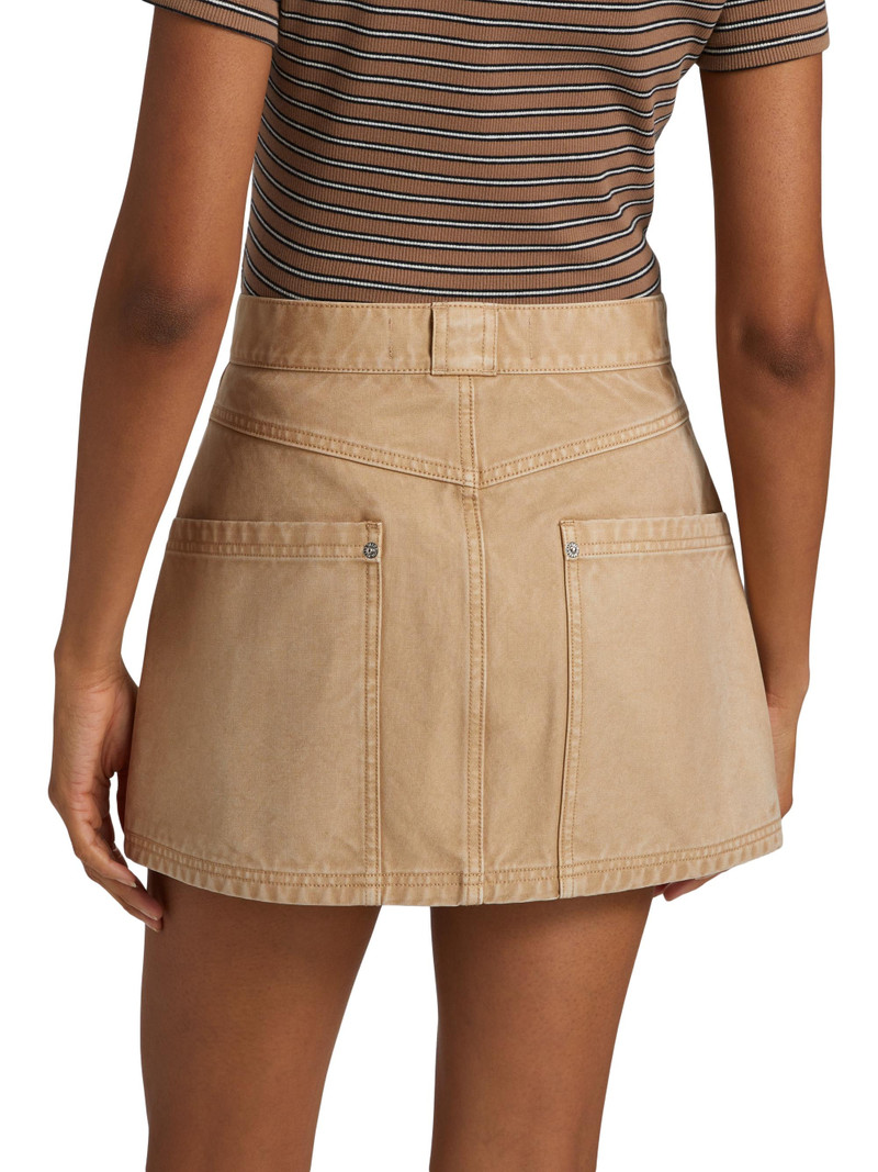 Women's Stelene Denim Miniskirt - Stone Khaki 5