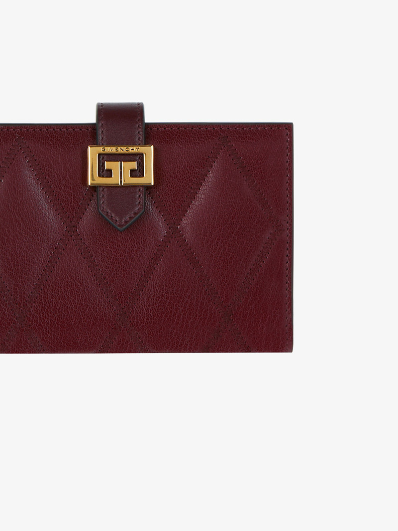 GV3 long wallet in diamond quilted leather 5