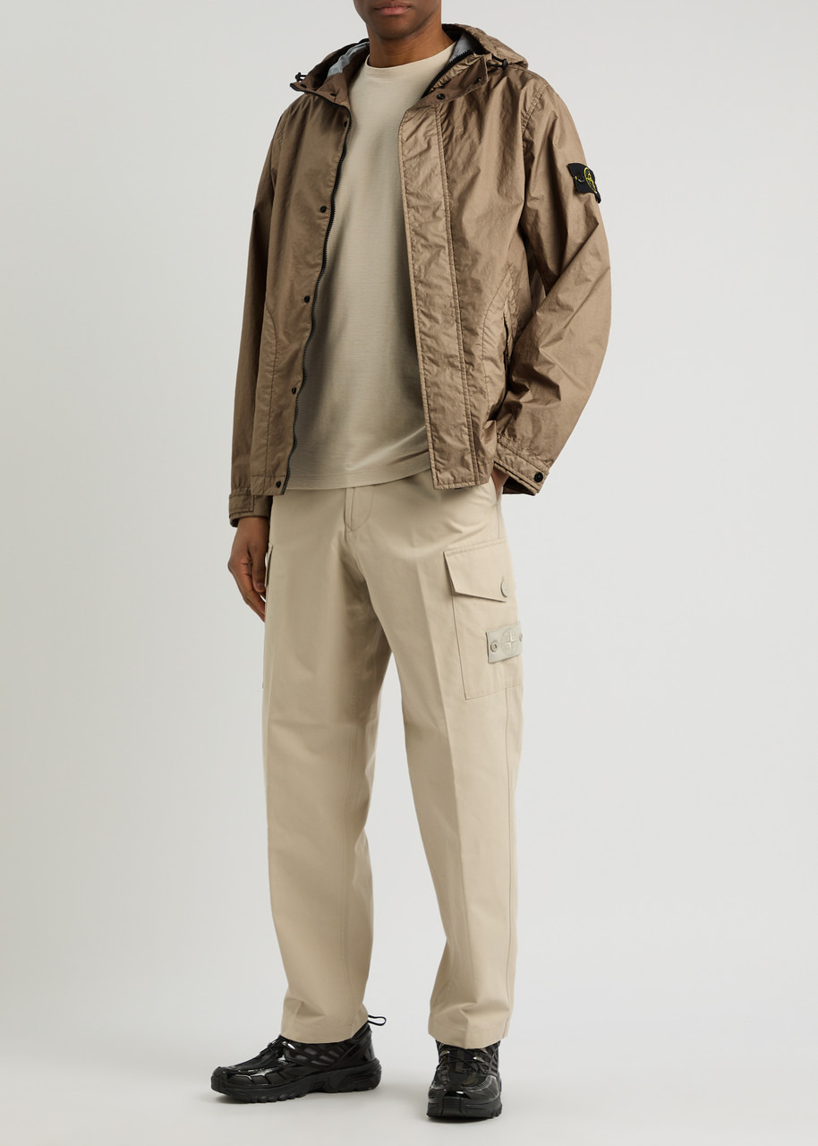 Stone Island Straight-leg Cotton-poplin Cargo Trousers - 4