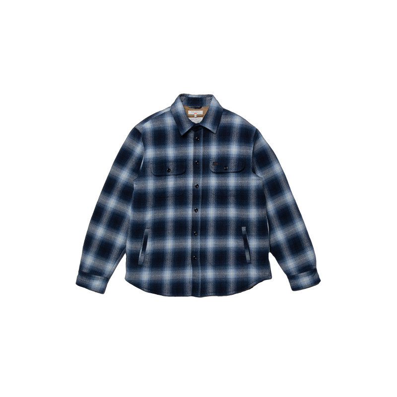 Glenn Padded Shadow Check Shirt Blue 9