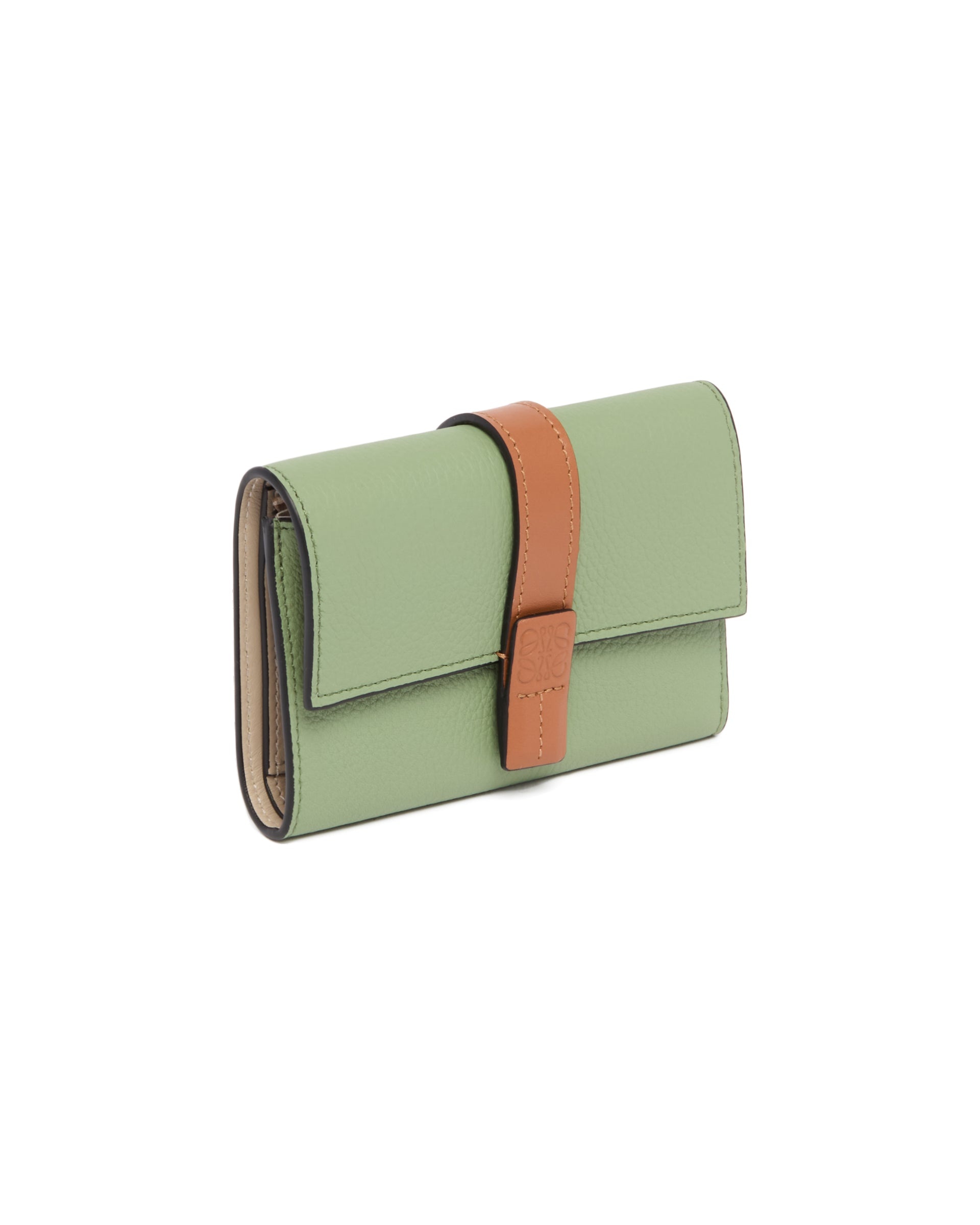 Green Leather Vertical Wallet - 4