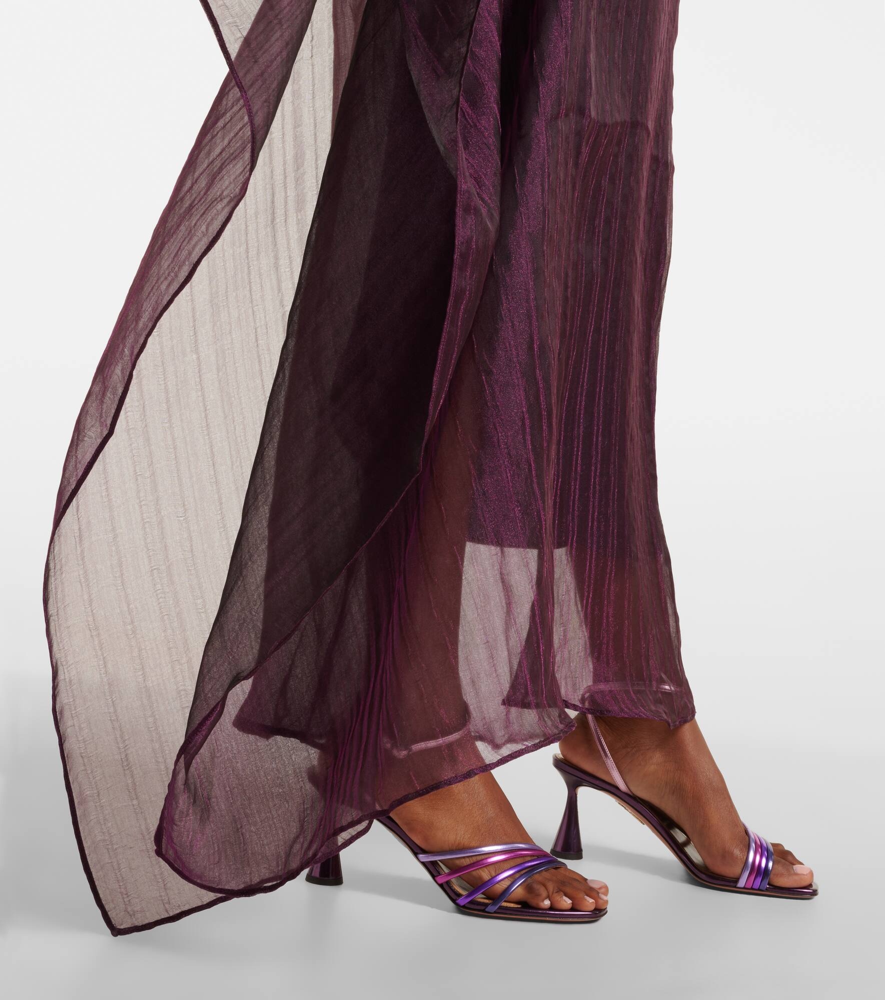 Betsy one-shoulder cady gown - 5