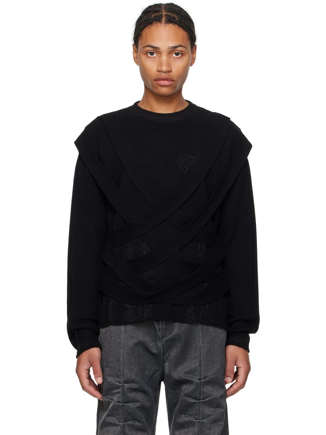Black Harness Sweater - 1