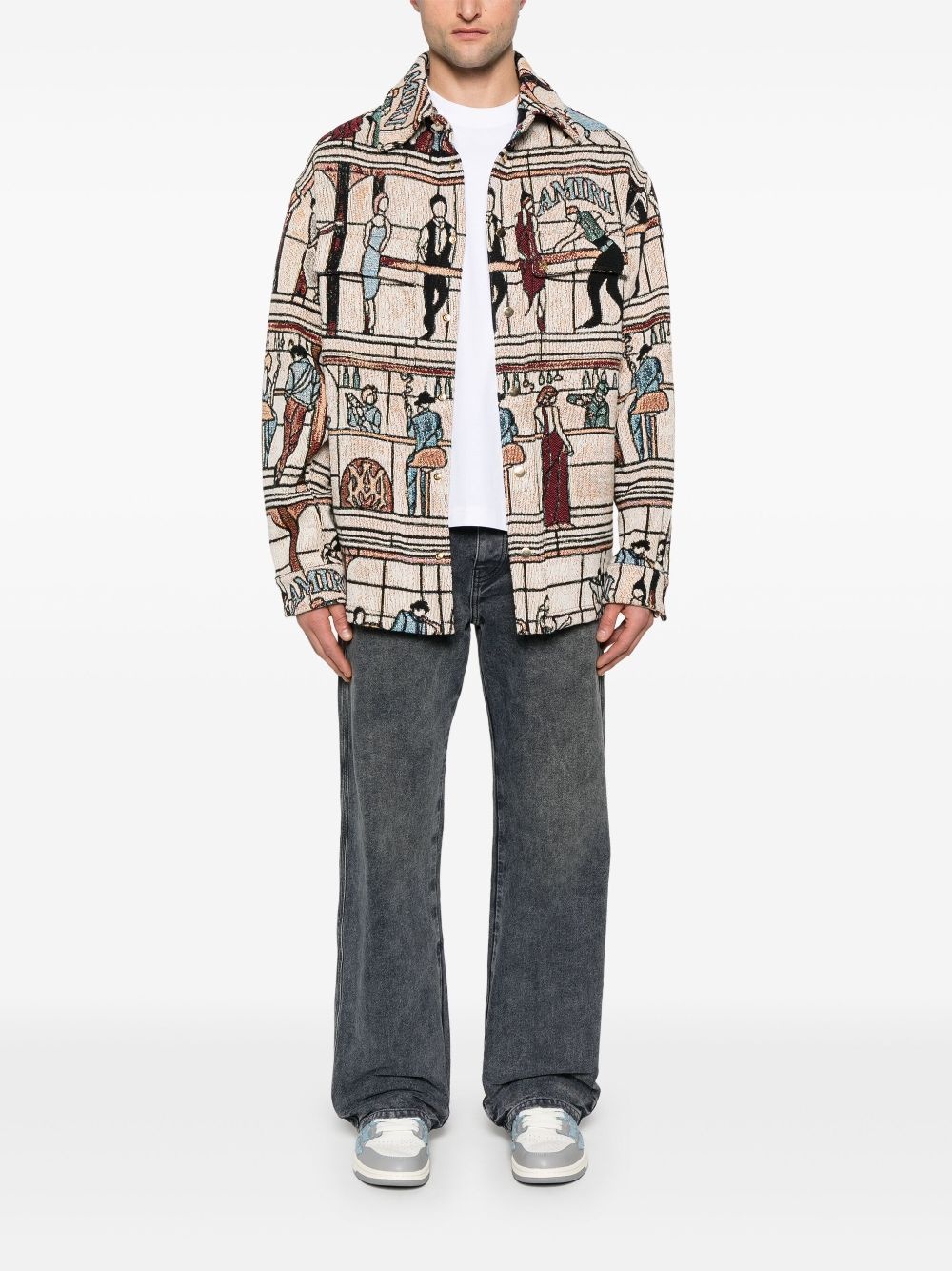 tapestry overshirt - 2