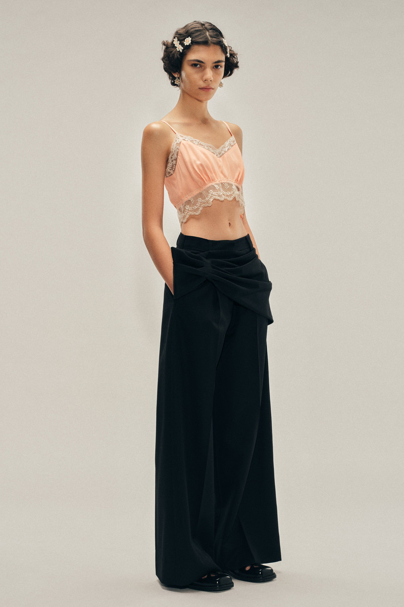 Simone Rocha Gathered Flower Sash Trousers outlook