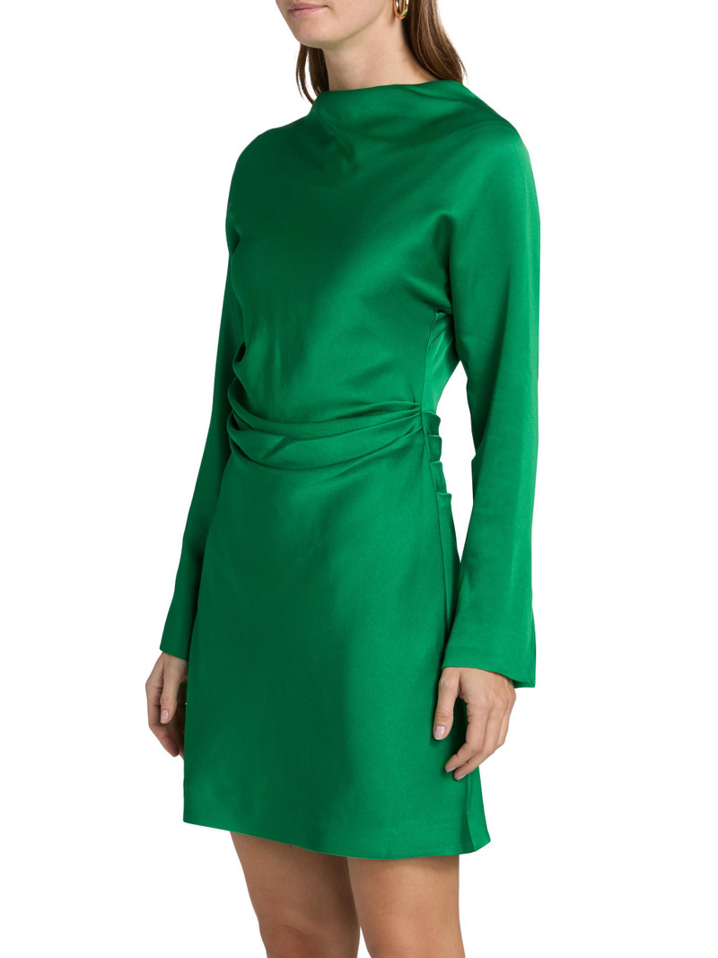 Women's Harpor Satin Minidress - Kelly Green 4