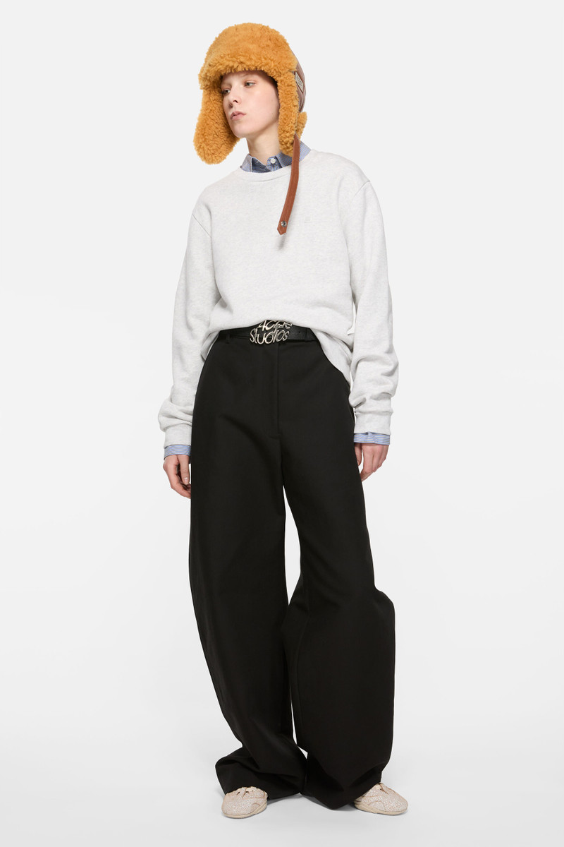 Acne Studios Crew neck fleece sweater - Pale Grey Melange outlook