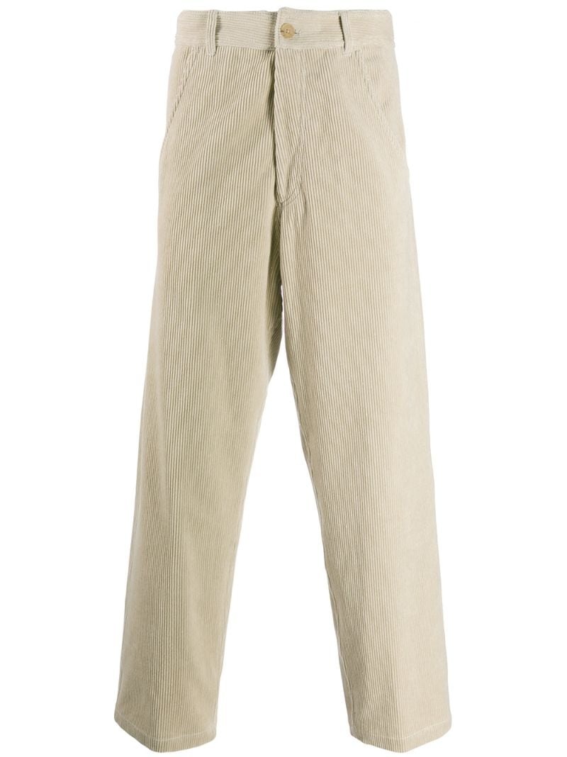 corduroy wide leg trousers - 1