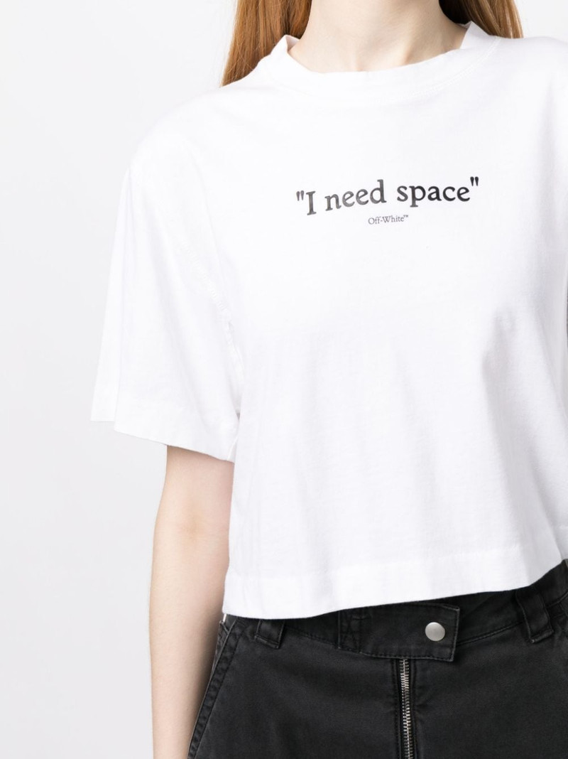 slogan-print cotton T-shirt 5