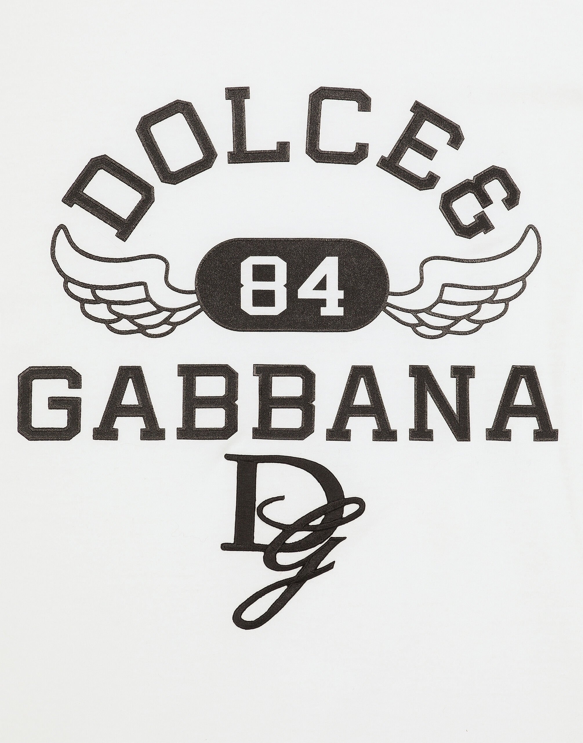 Cotton round-neck T-shirt with Dolce&Gabbana logo - 5