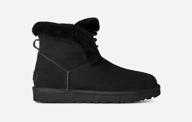 ® Women's Classic Mini Posy Sheepskin Classic Boots in Black 1