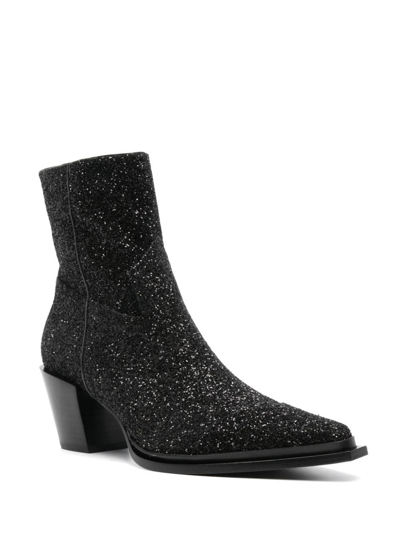 JIMMY CHOO Cece Ab 60mm glitter ankle boots outlook