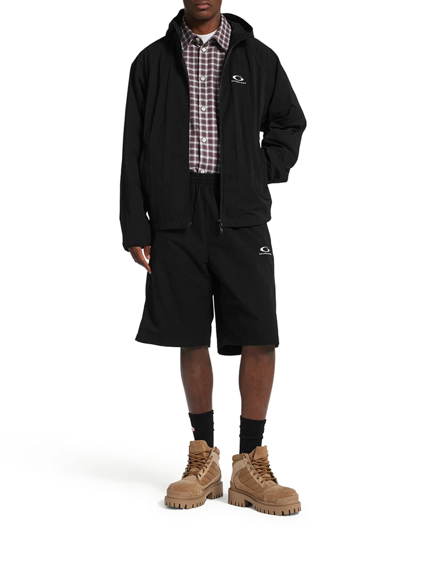 TECHNICAL FABRIC ZIP-UP JACKET - 1