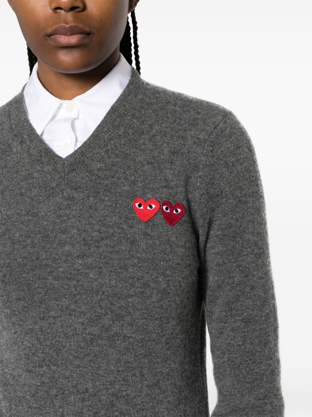 double heart wool jumper - 5