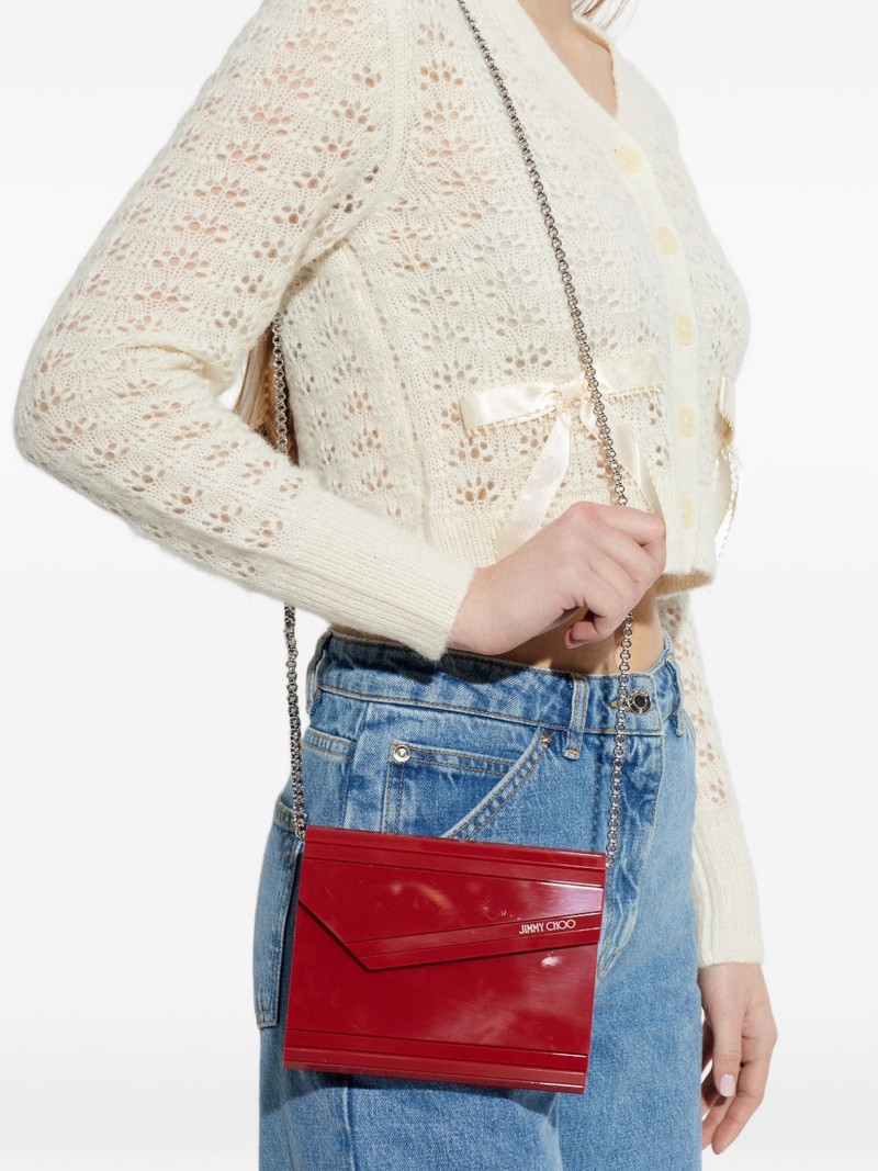 JIMMY CHOO Candy logo-detail clucth bag outlook