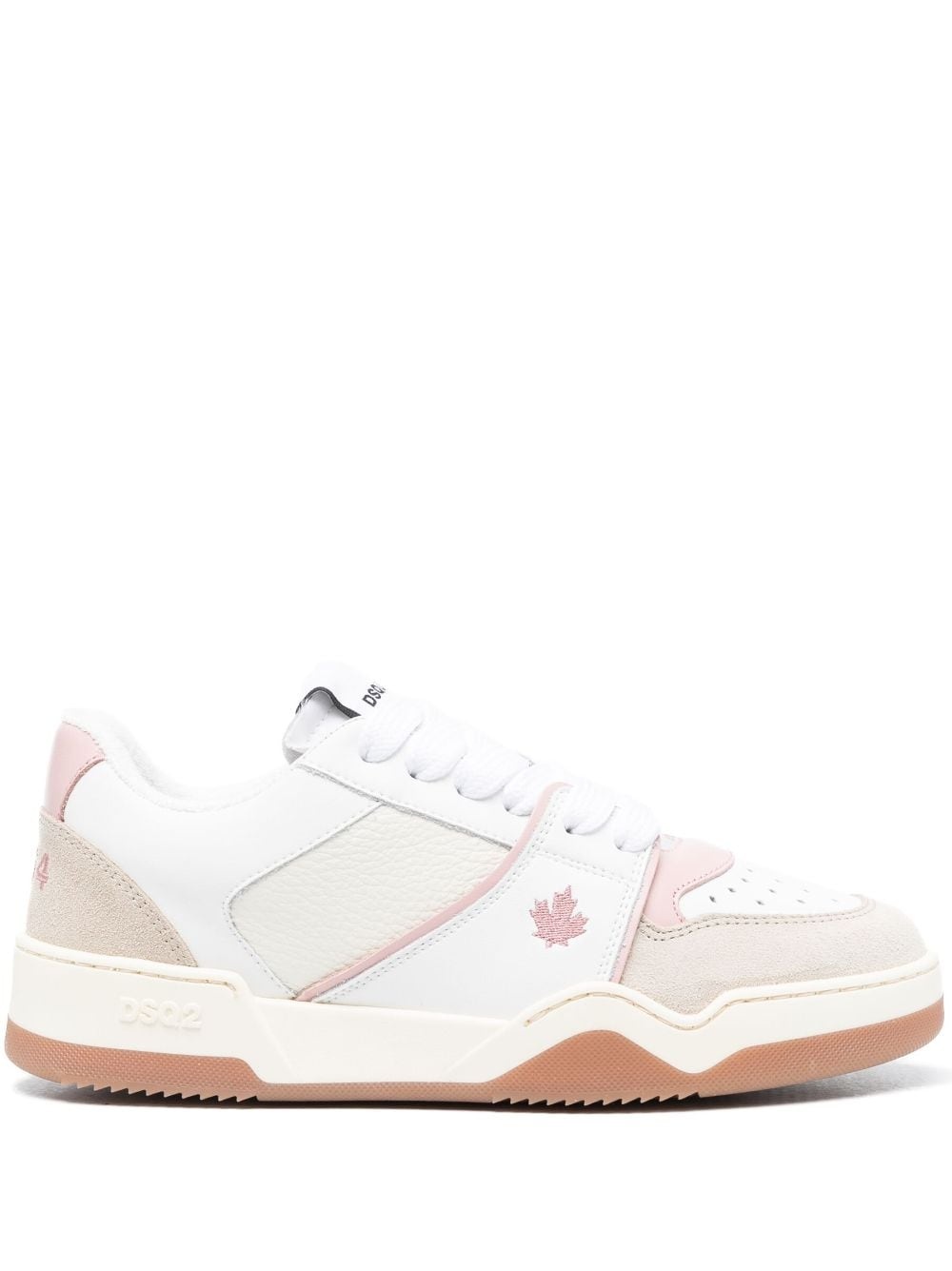 panelled lace-up sneakers - 1