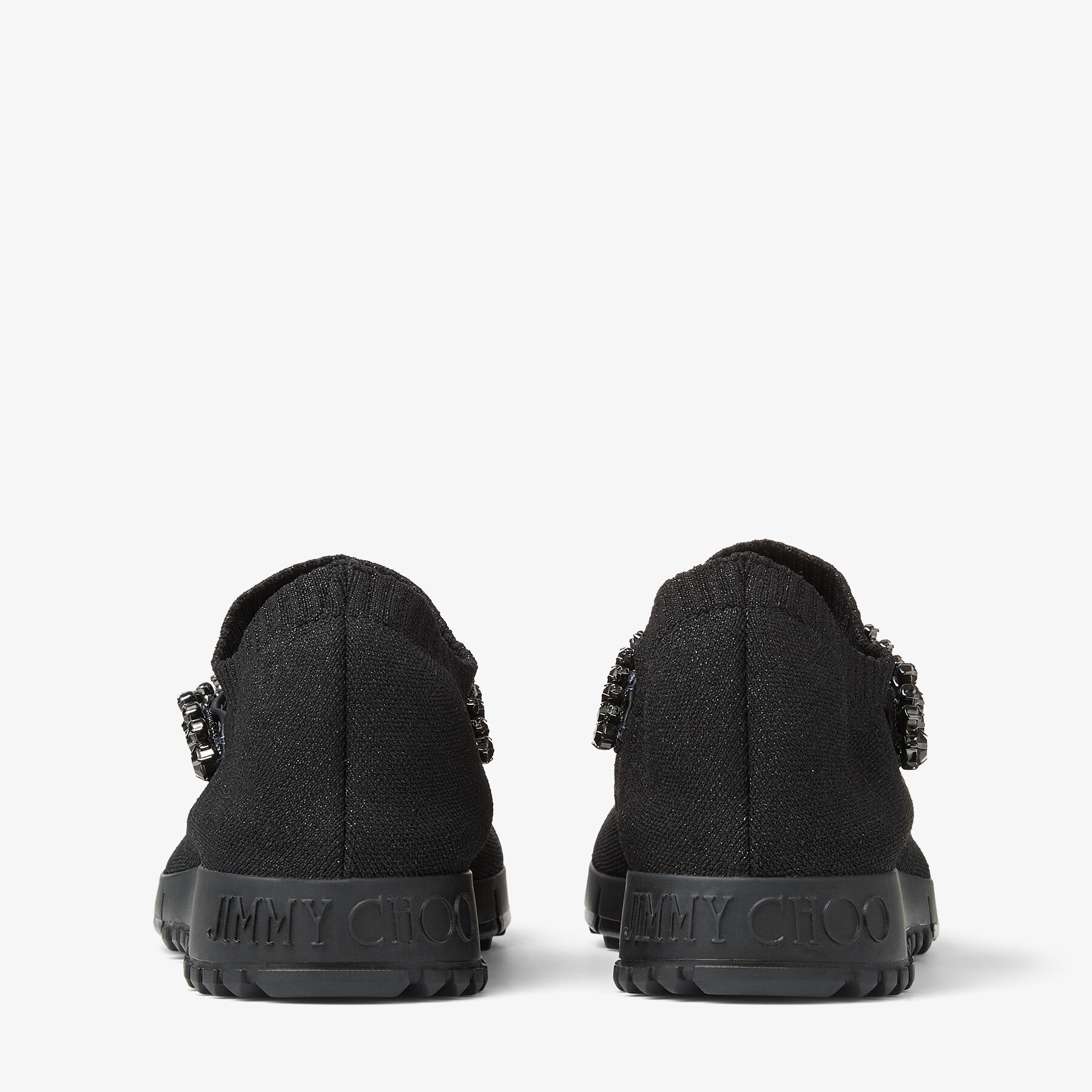 Verona
Black Knit Trainers with Crystals - 8