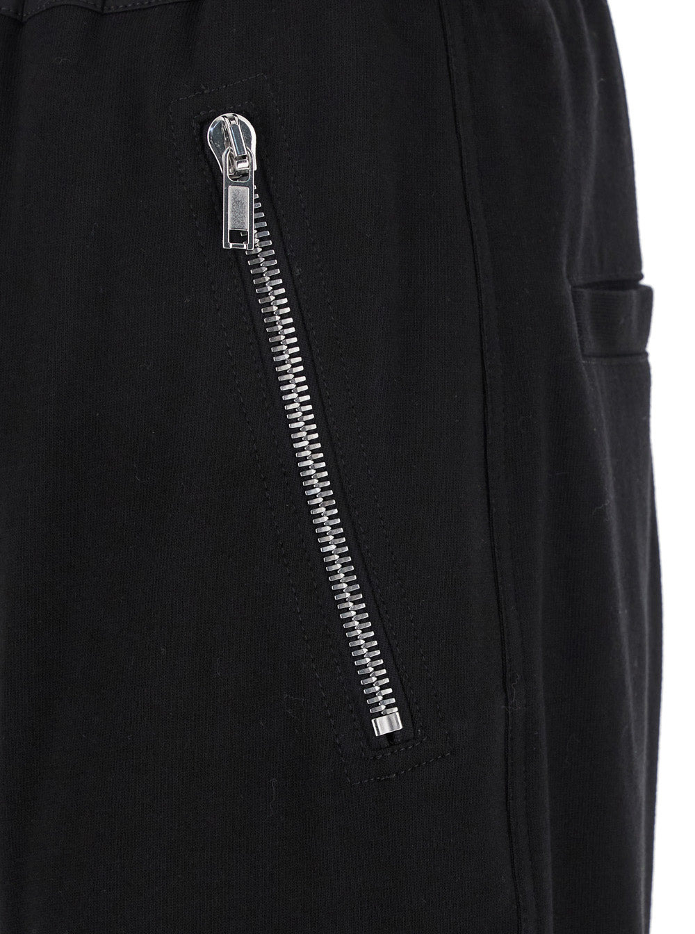 Rick Owens Men Black Track Pants With Oversized Drawstring In Wool Man - 3