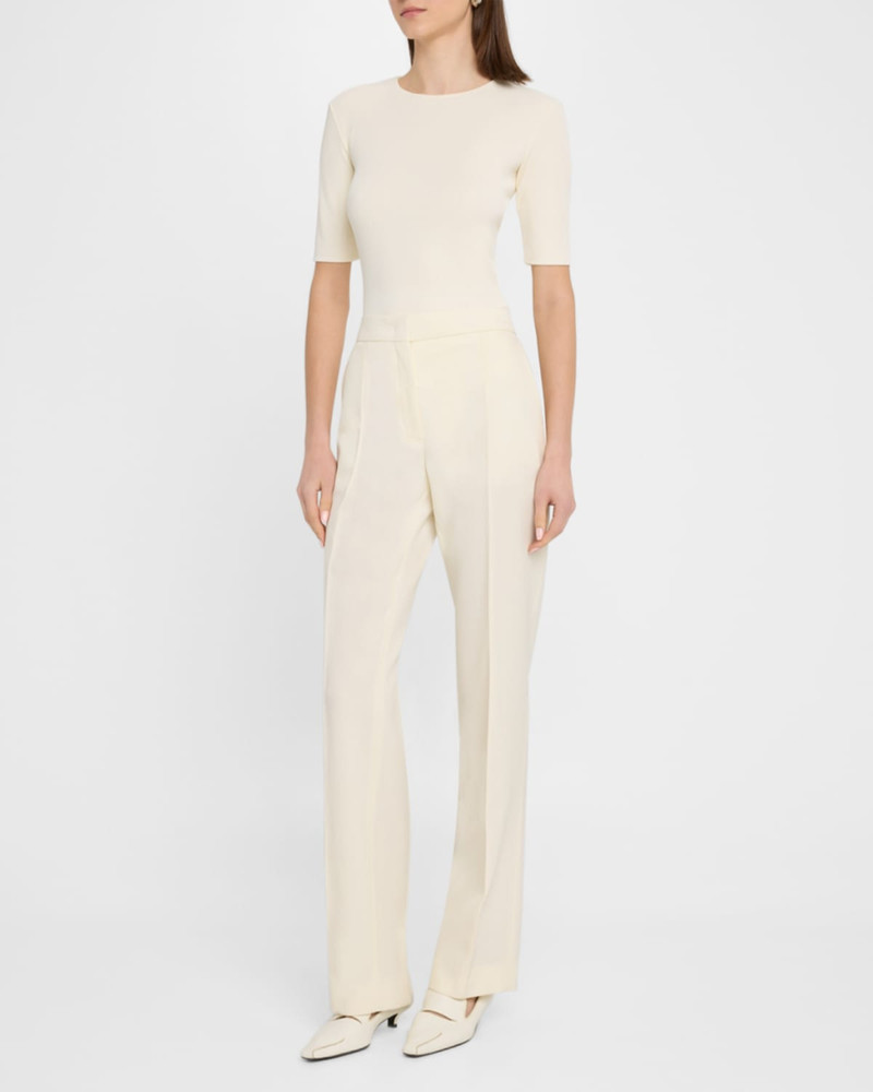 Jil Sander Elbow-Sleeve Slim Top outlook