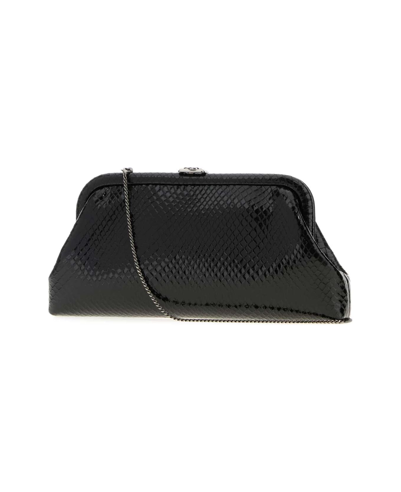 Black Leather Skylar Clutch - 2