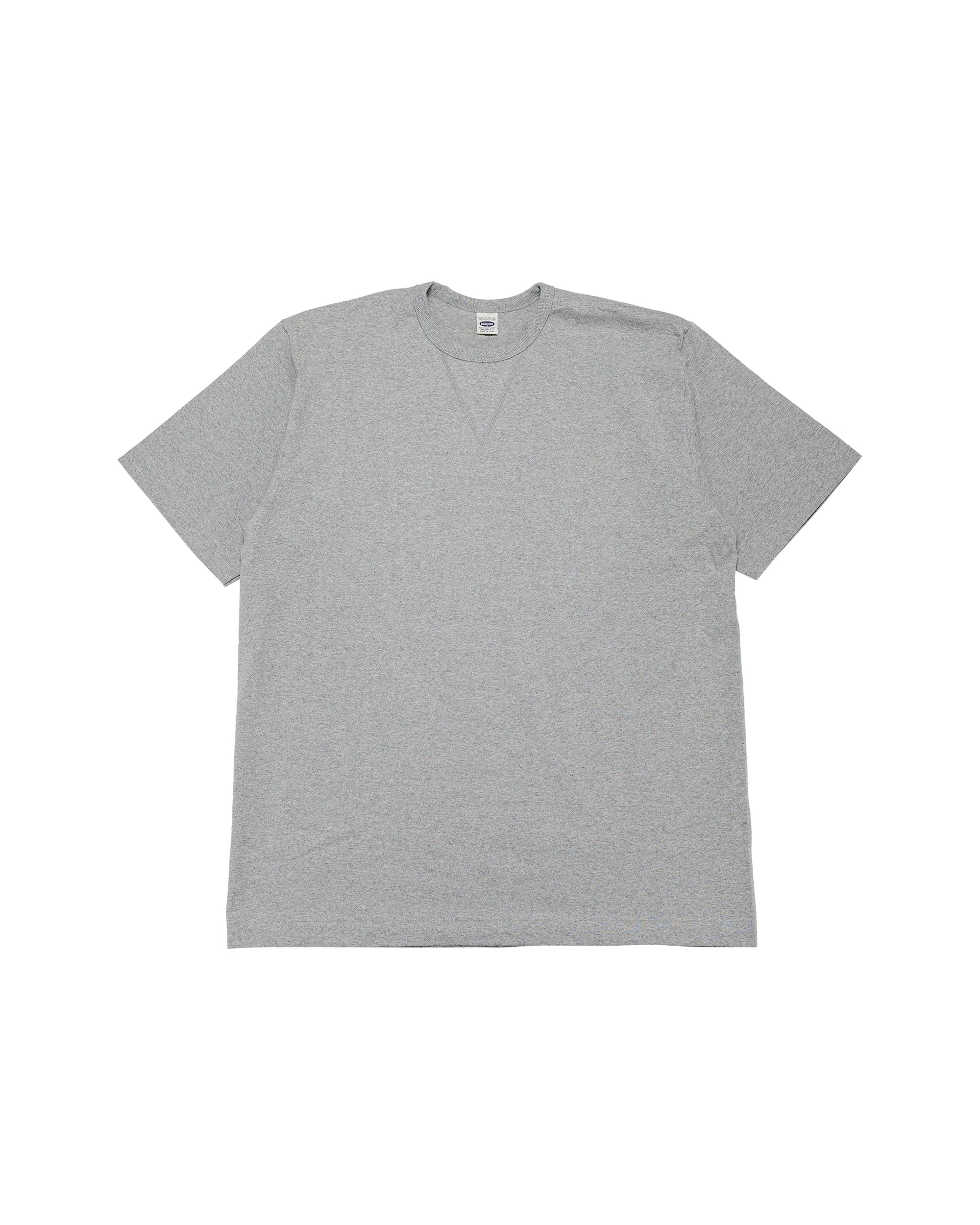 Denime Lot. 275 Front V Crew Neck T-Shirt Solid Color Heather Gray - 1