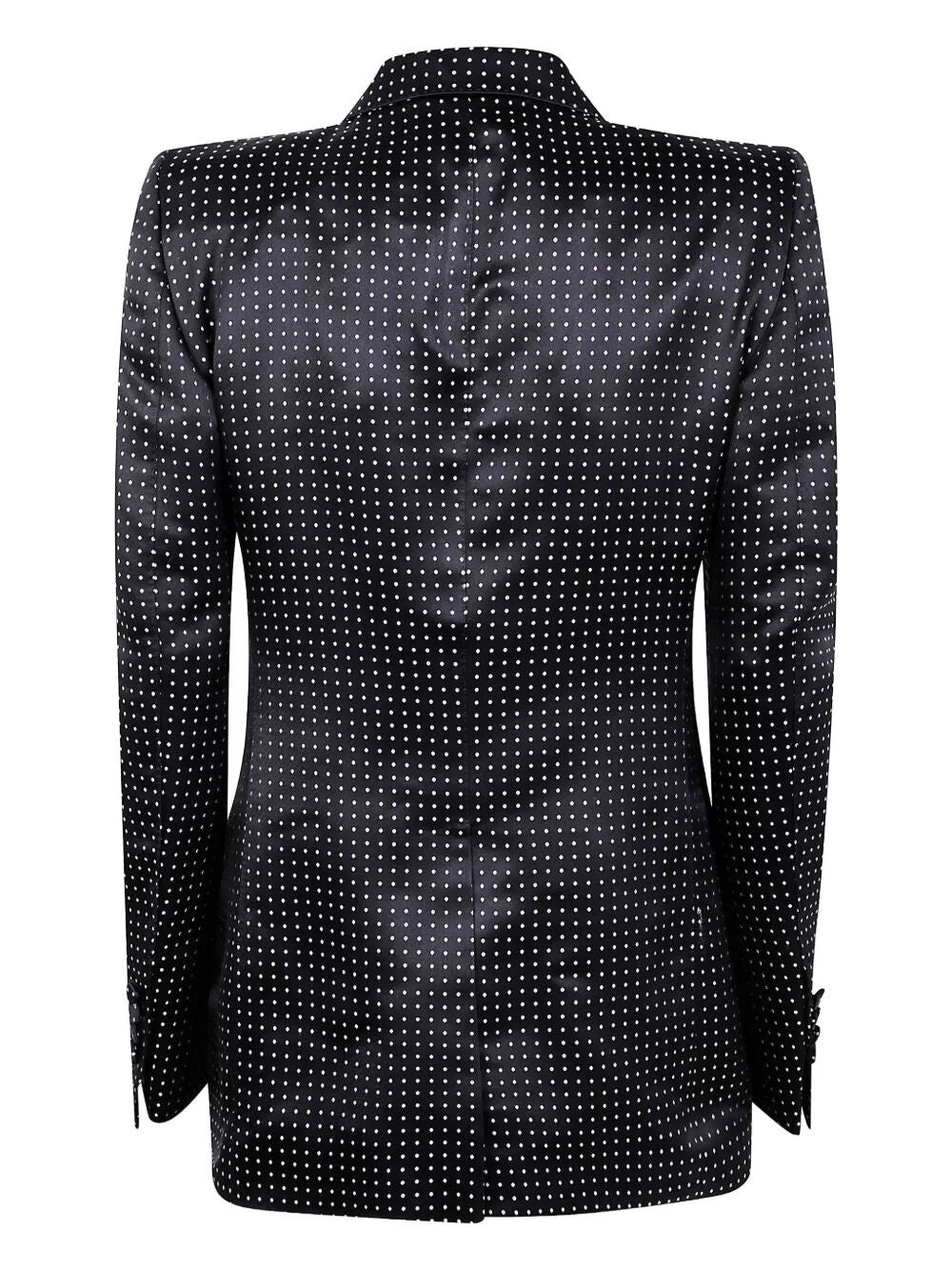 Tom Ford Women Jacquard Polka Dot Duchesse Single Breasted Jacket - 6