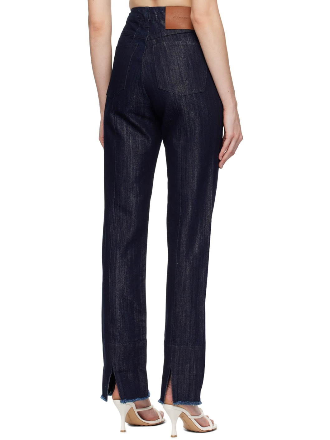 Indigo Frayed Jeans - 3